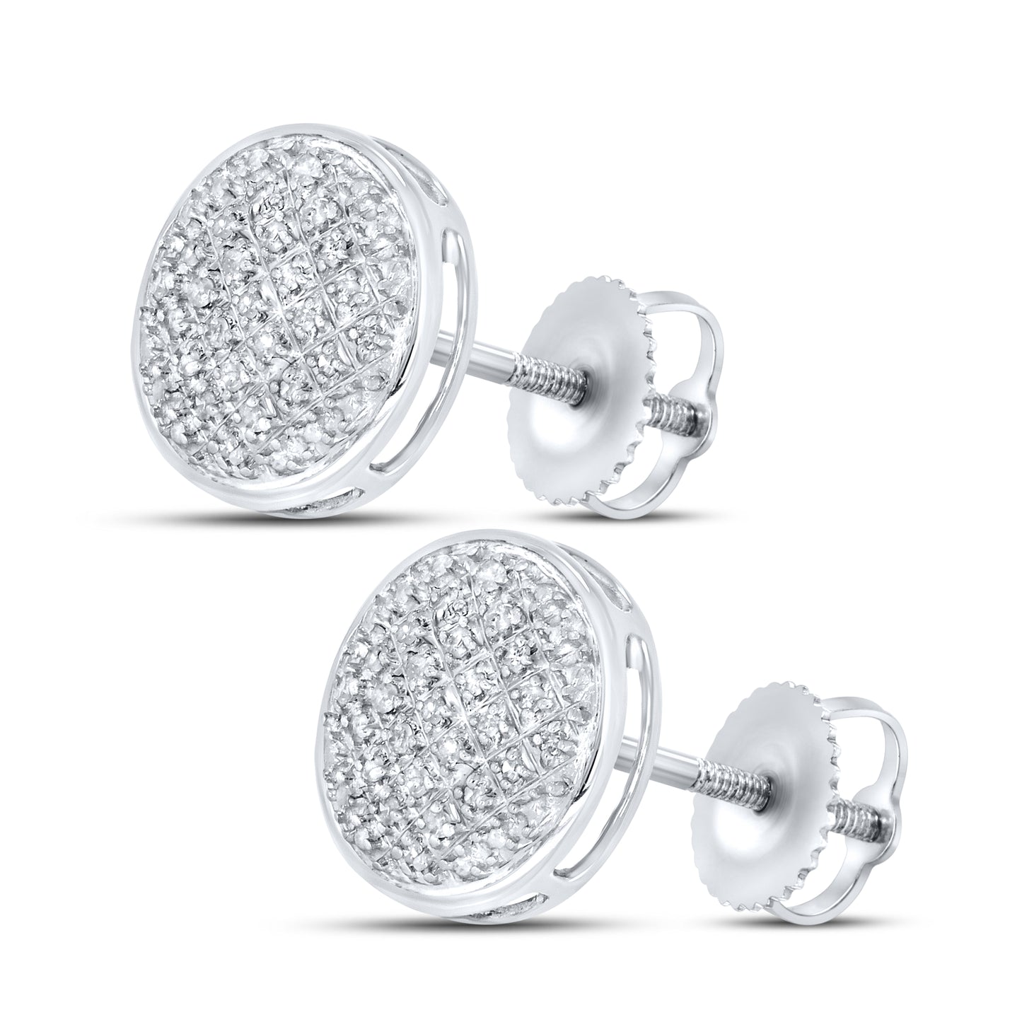 10kt White Gold 0.13 CTW Natural Diamond Earrings