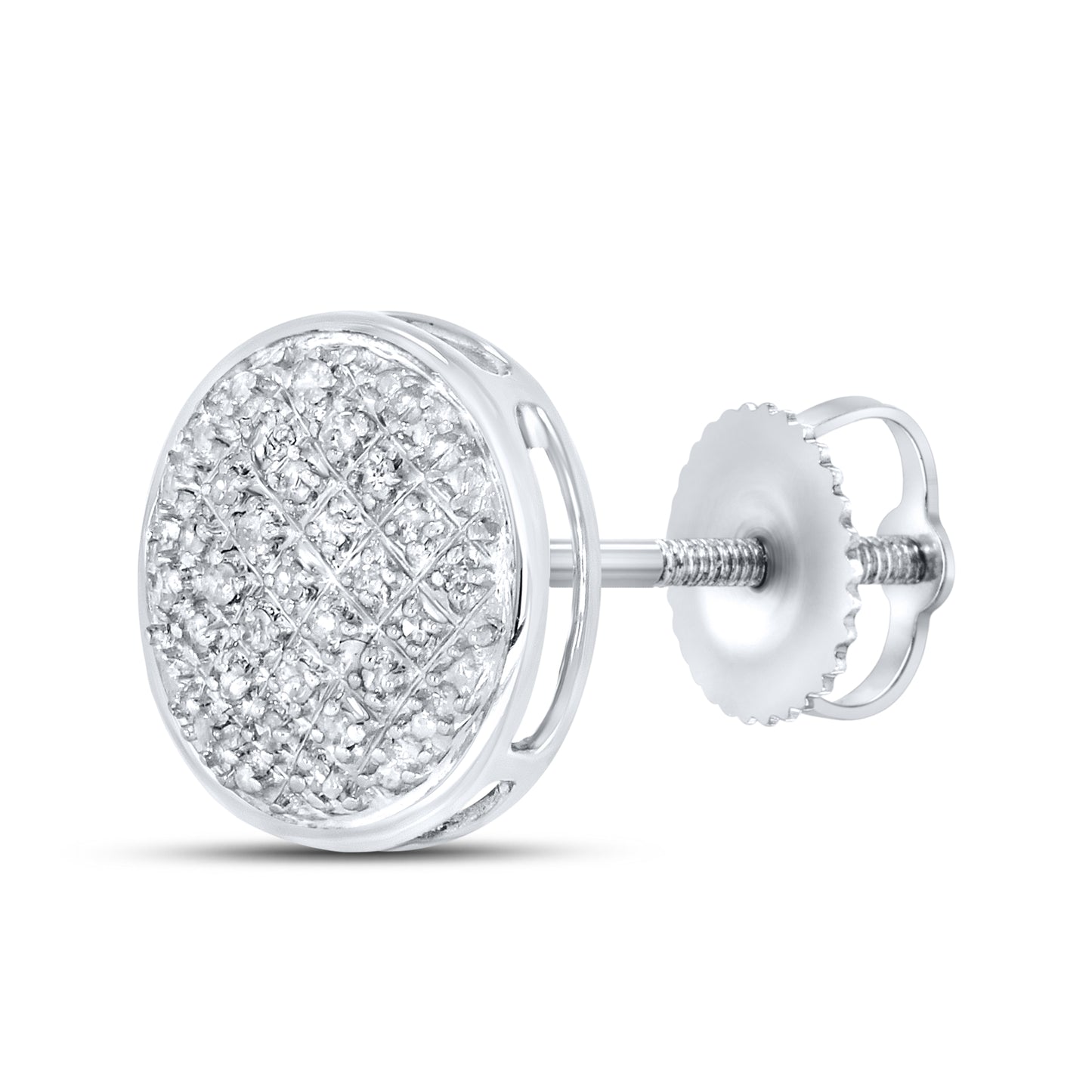 10kt White Gold 0.13 CTW Natural Diamond Earrings