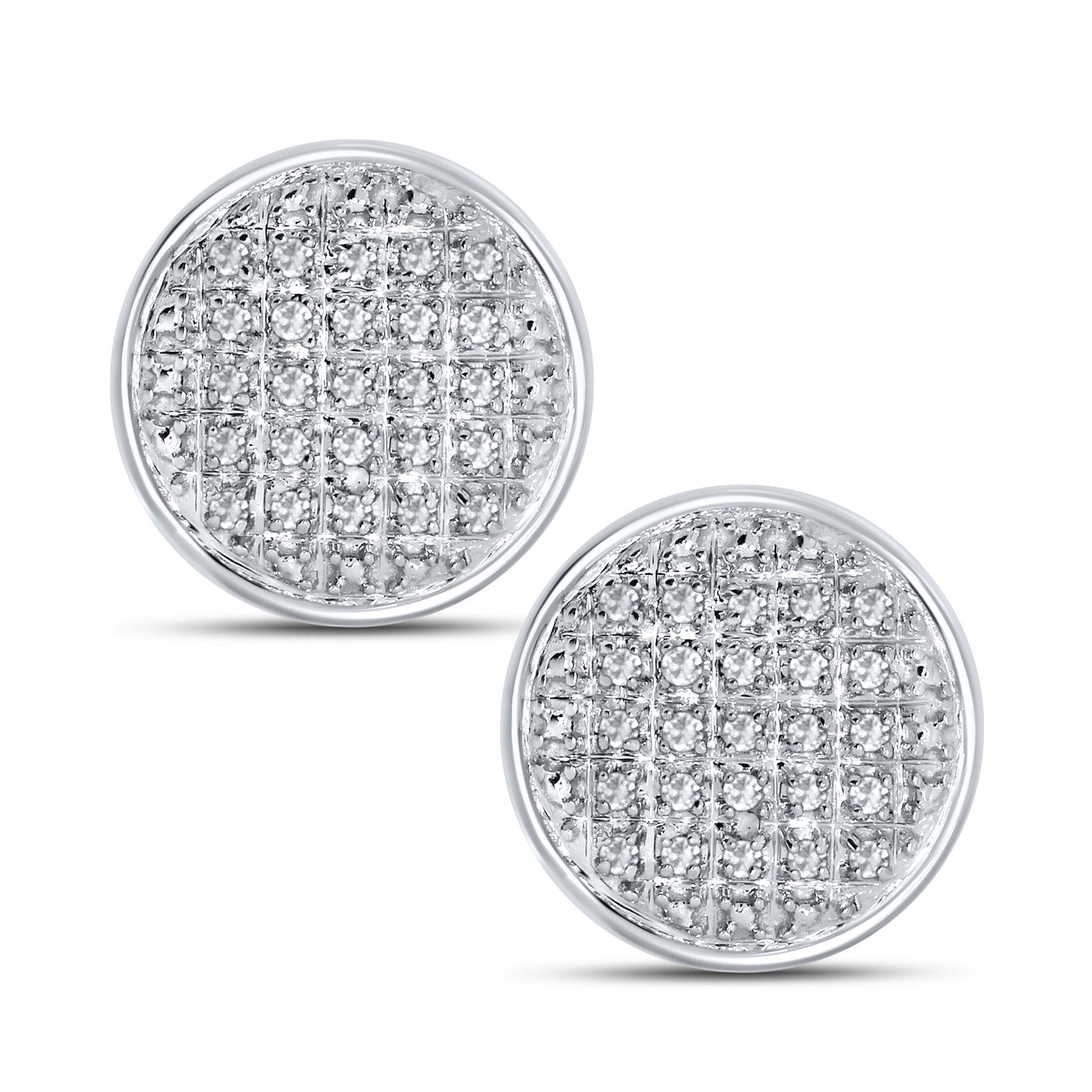 10kt White Gold 0.13 CTW Natural Diamond Earrings