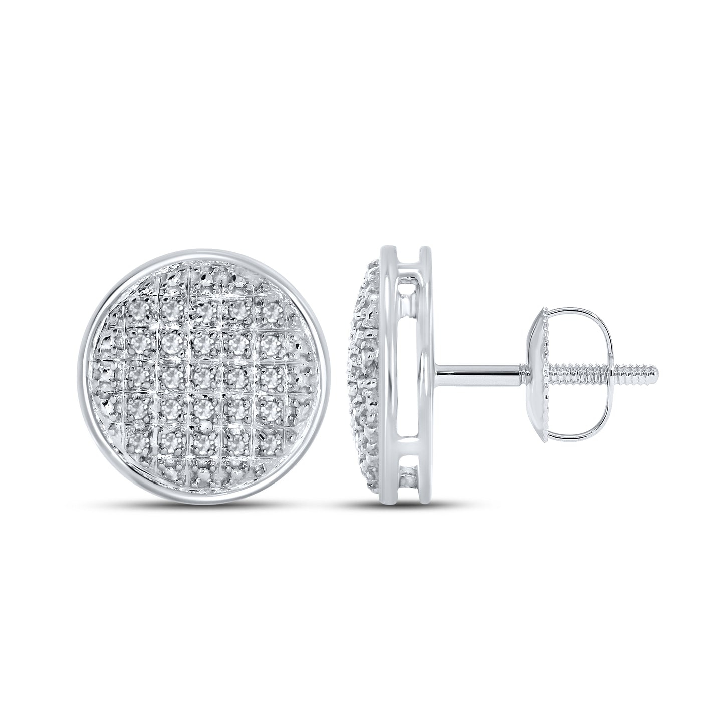 10kt White Gold 0.13 CTW Natural Diamond Earrings