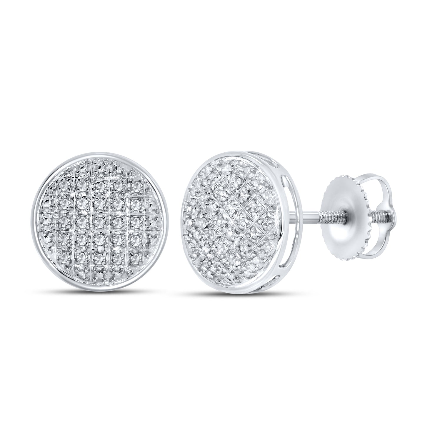 10kt White Gold 0.13 CTW Natural Diamond Earrings