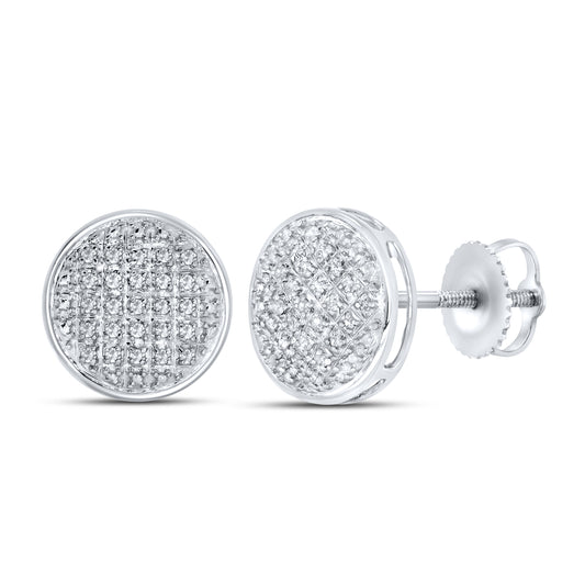 10kt White Gold 0.13 CTW Natural Diamond Earrings