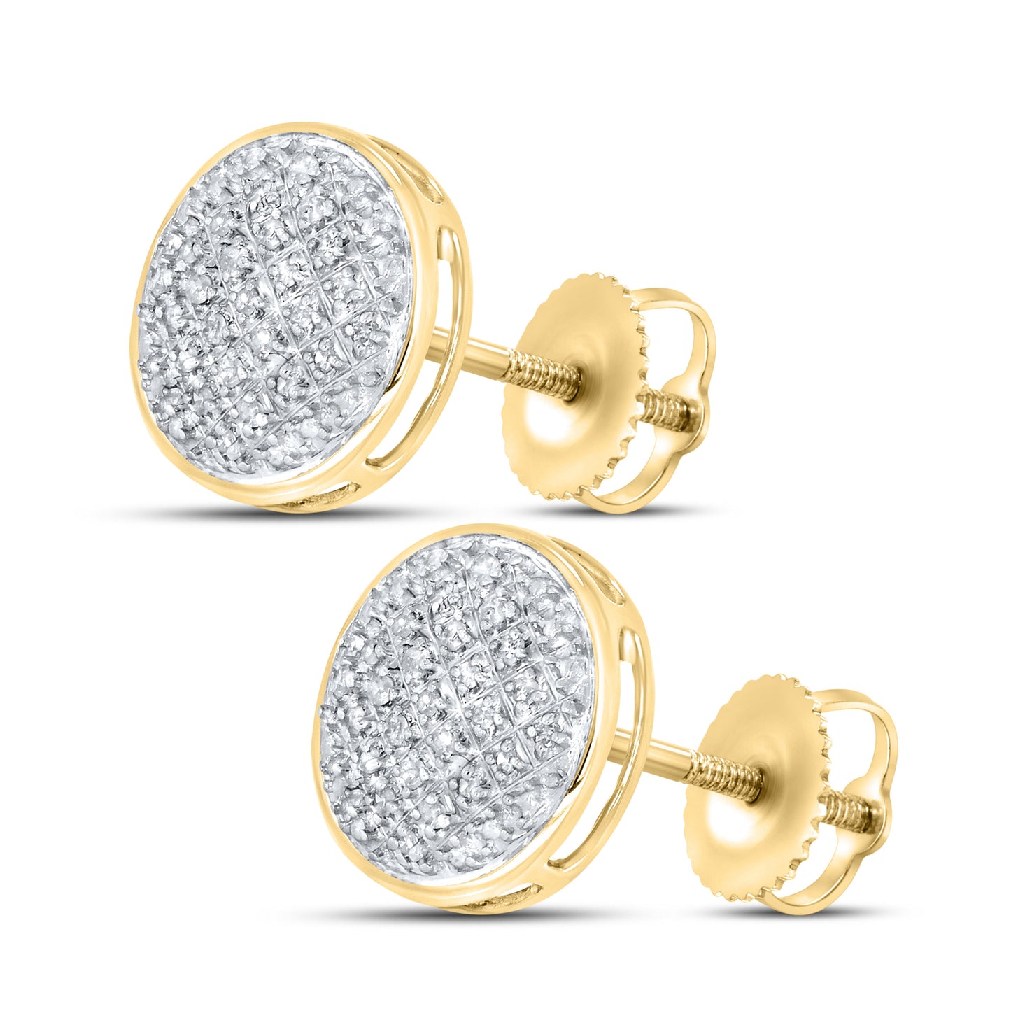 10kt Yellow Gold 0.14 CTW Natural Diamond Earrings