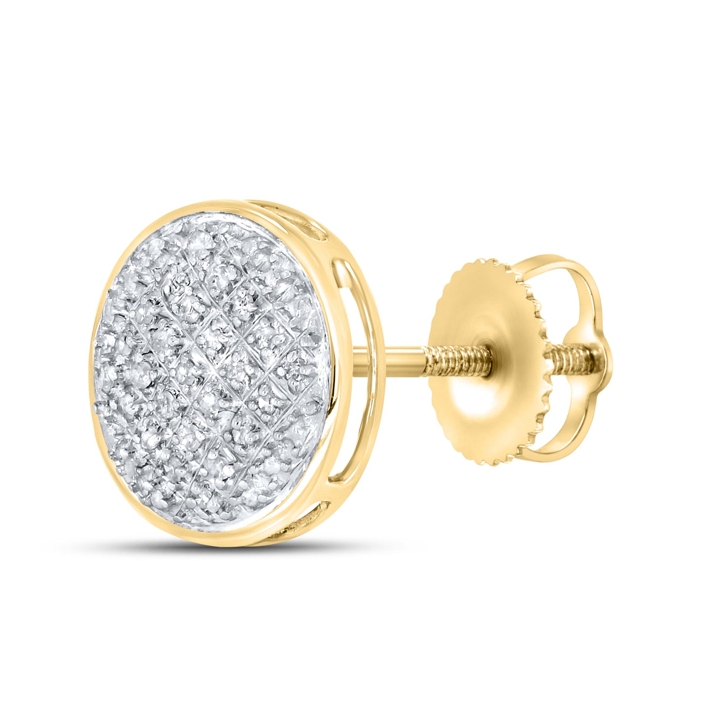 10kt Yellow Gold 0.14 CTW Natural Diamond Earrings