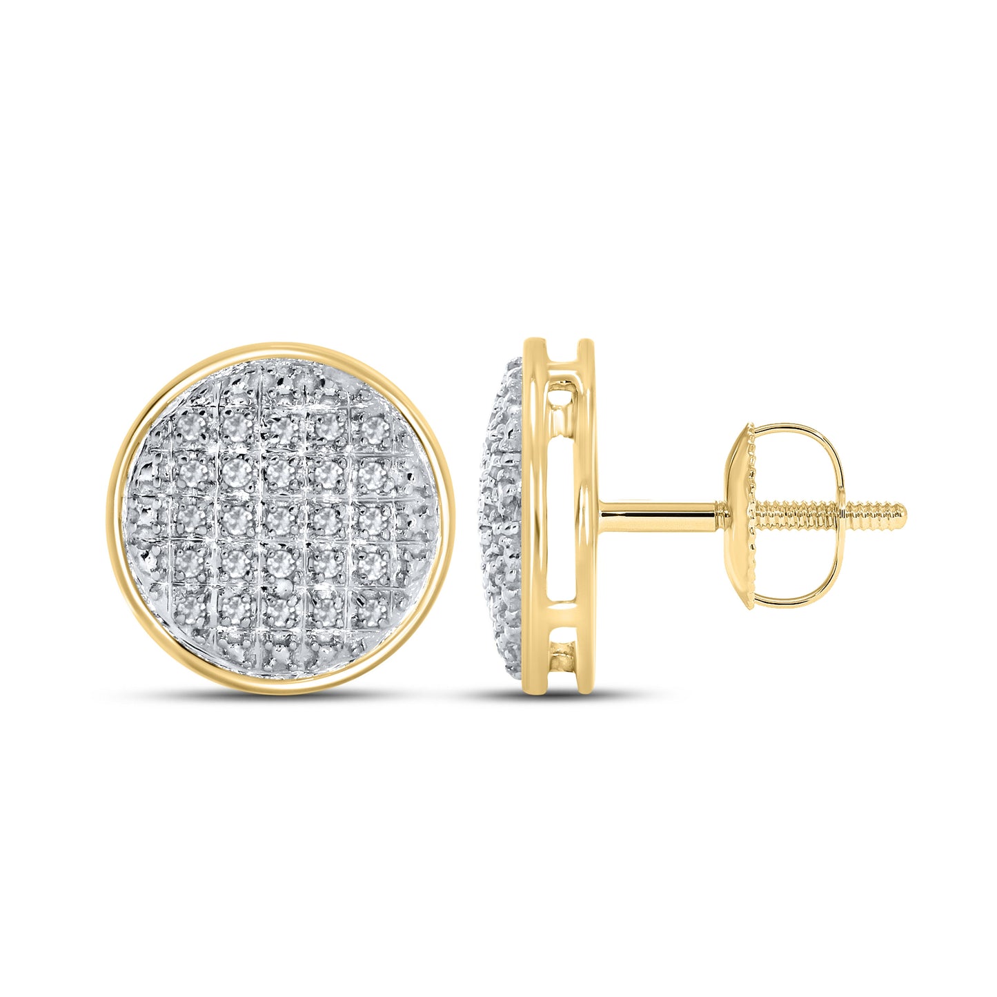 10kt Yellow Gold 0.14 CTW Natural Diamond Earrings