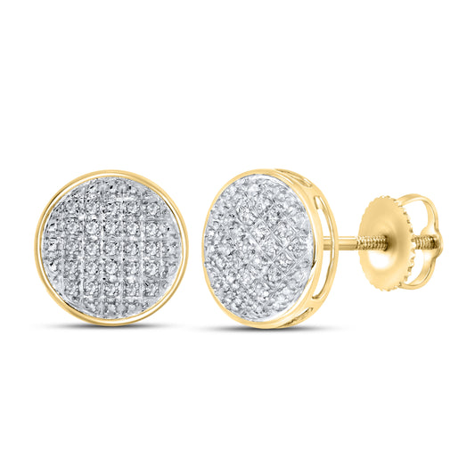 10kt Yellow Gold 0.14 CTW Natural Diamond Earrings