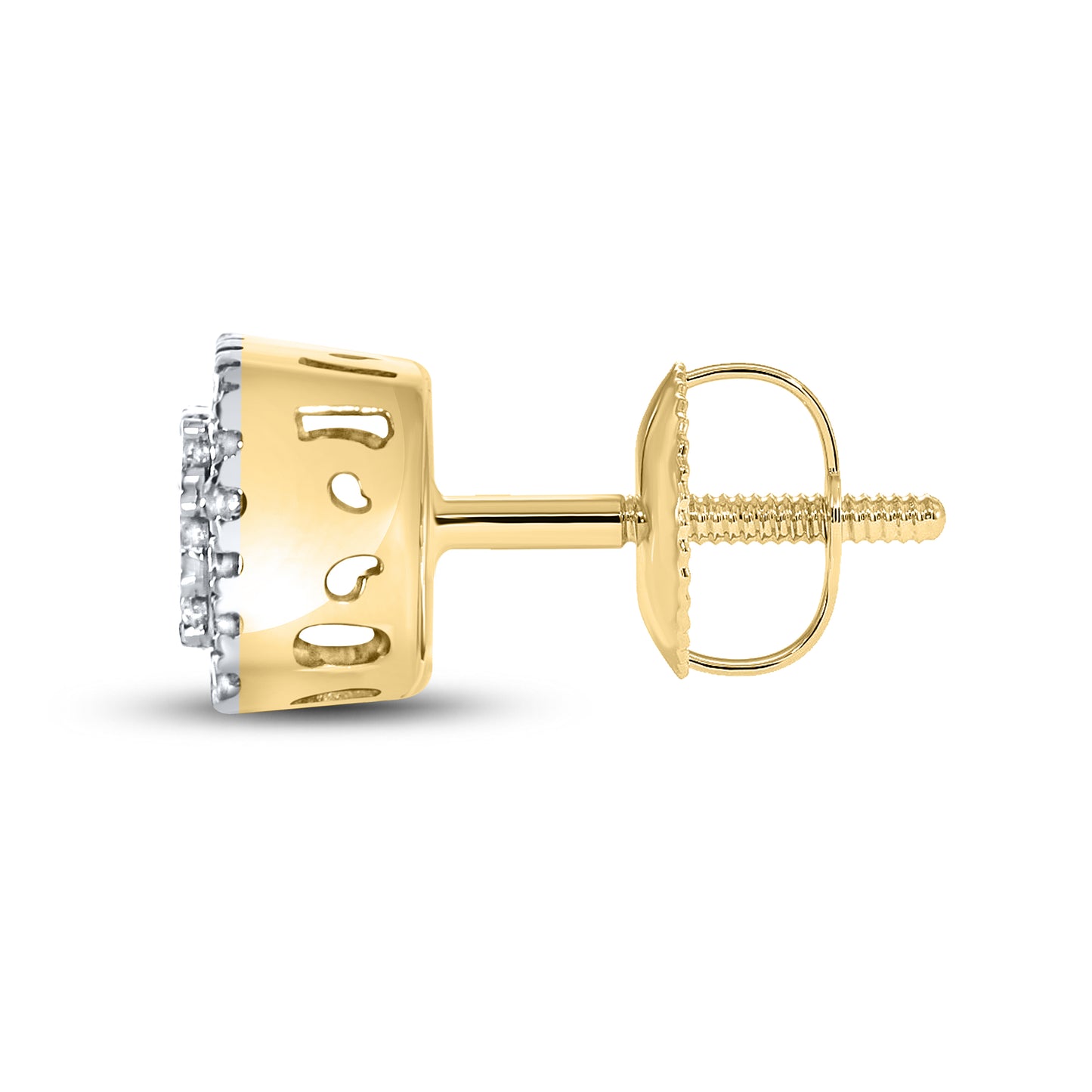 10kt yellow gold 0.08ctw  Diamond Earrings