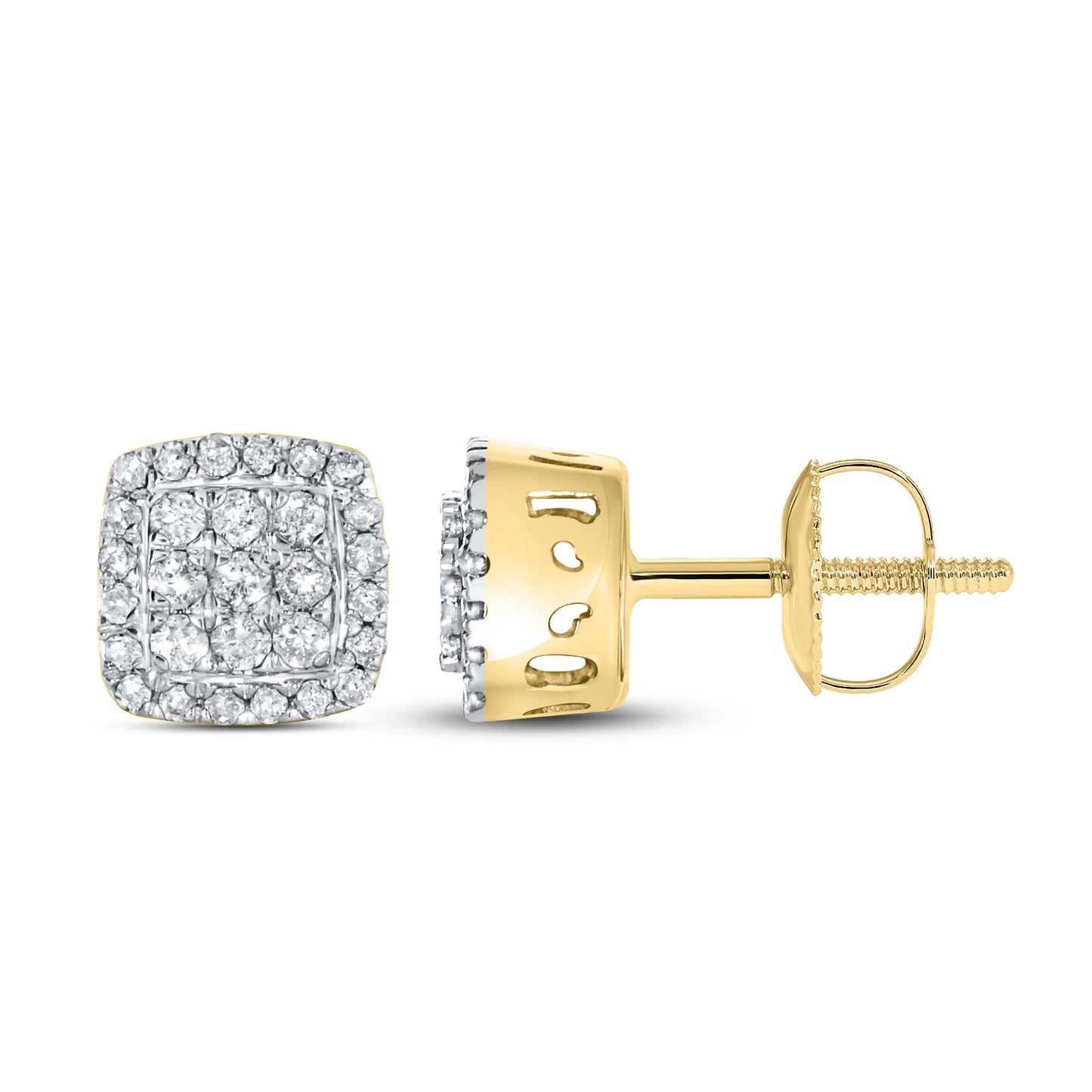 10kt yellow gold 0.08ctw  Diamond Earrings
