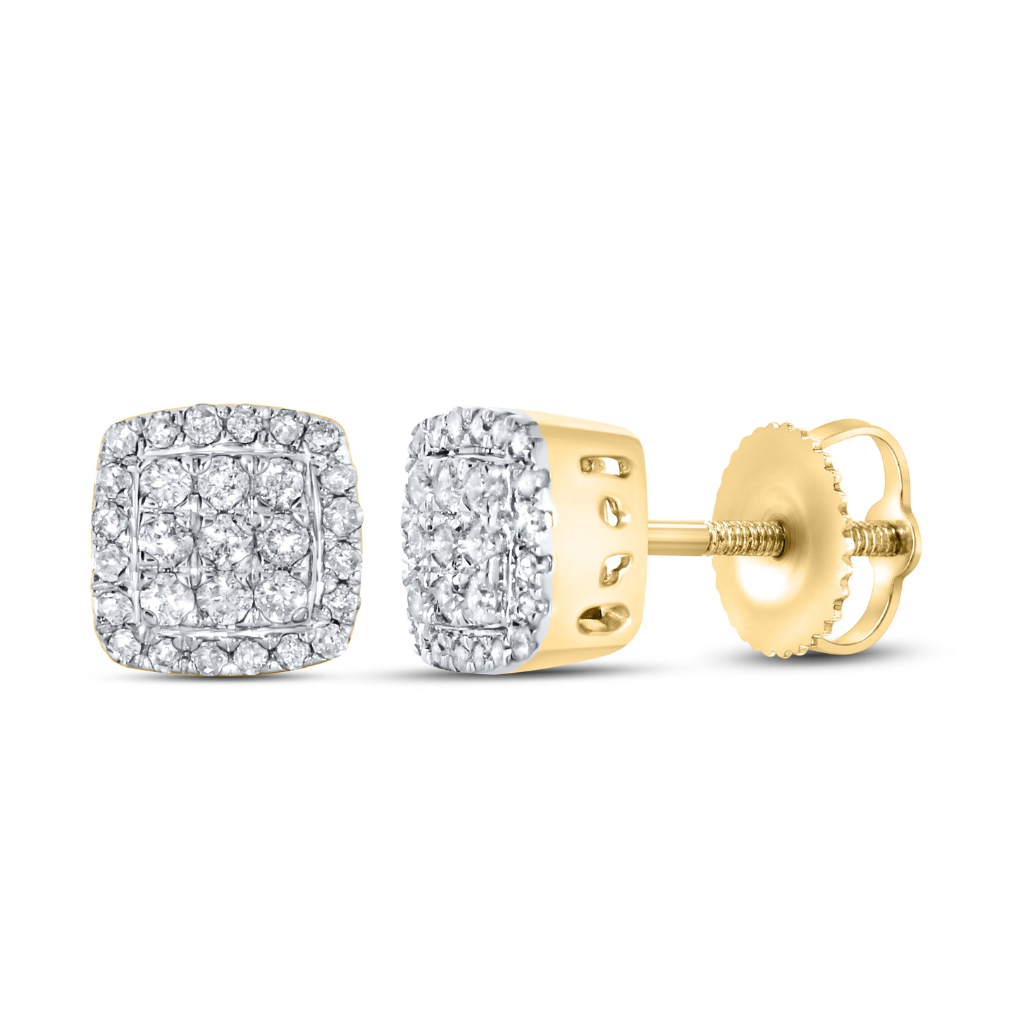10kt yellow gold 0.08ctw  Diamond Earrings