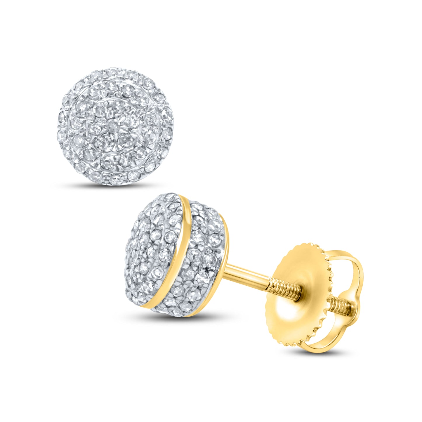 10kt Yellow Gold 0.43 CTW Natural Diamond Earrings