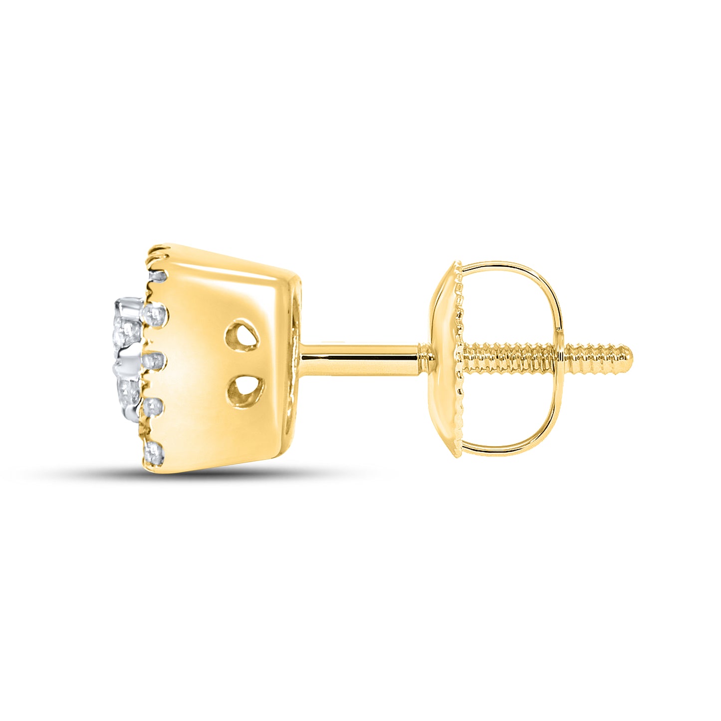 10kt Yellow Gold 0.16 CTW Natural Diamond Earrings