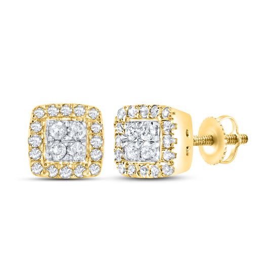 10kt Yellow Gold 0.16 CTW Natural Diamond Earrings