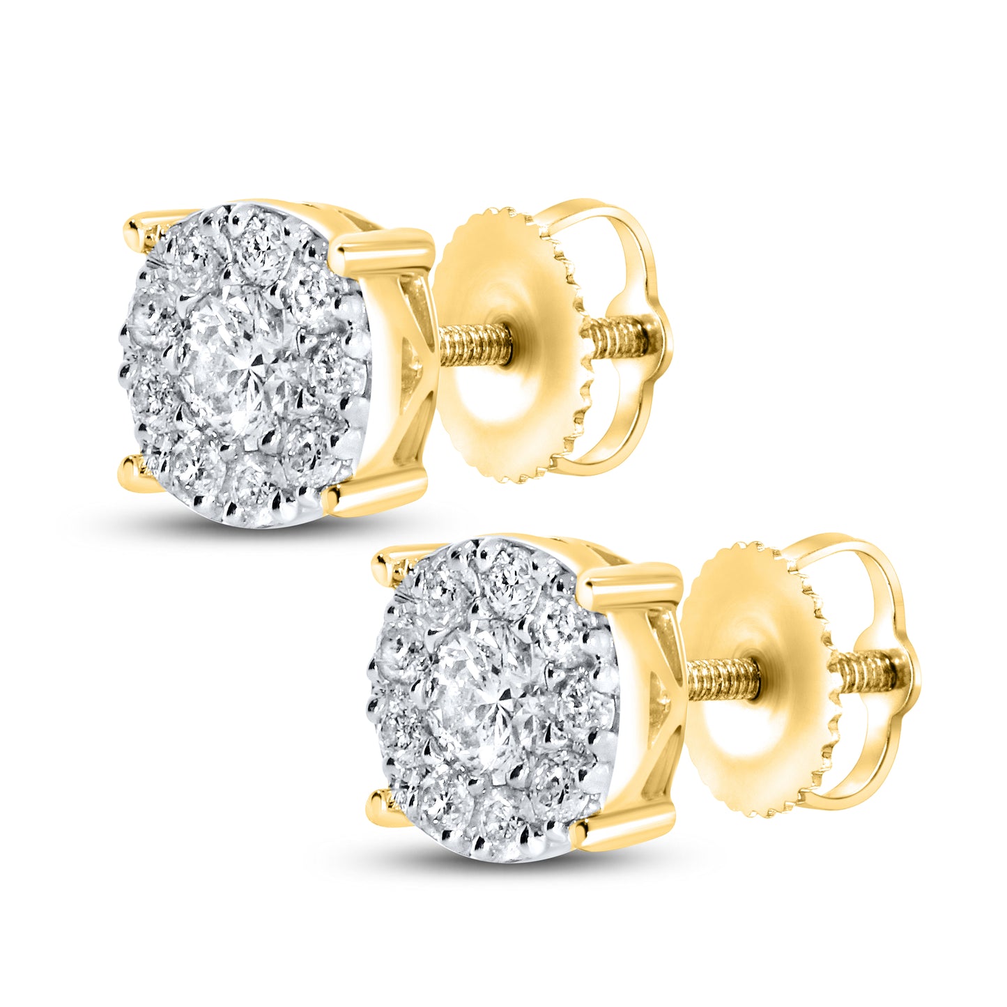 10kt Yellow Gold 0.37 CTW Natural Diamond Earrings