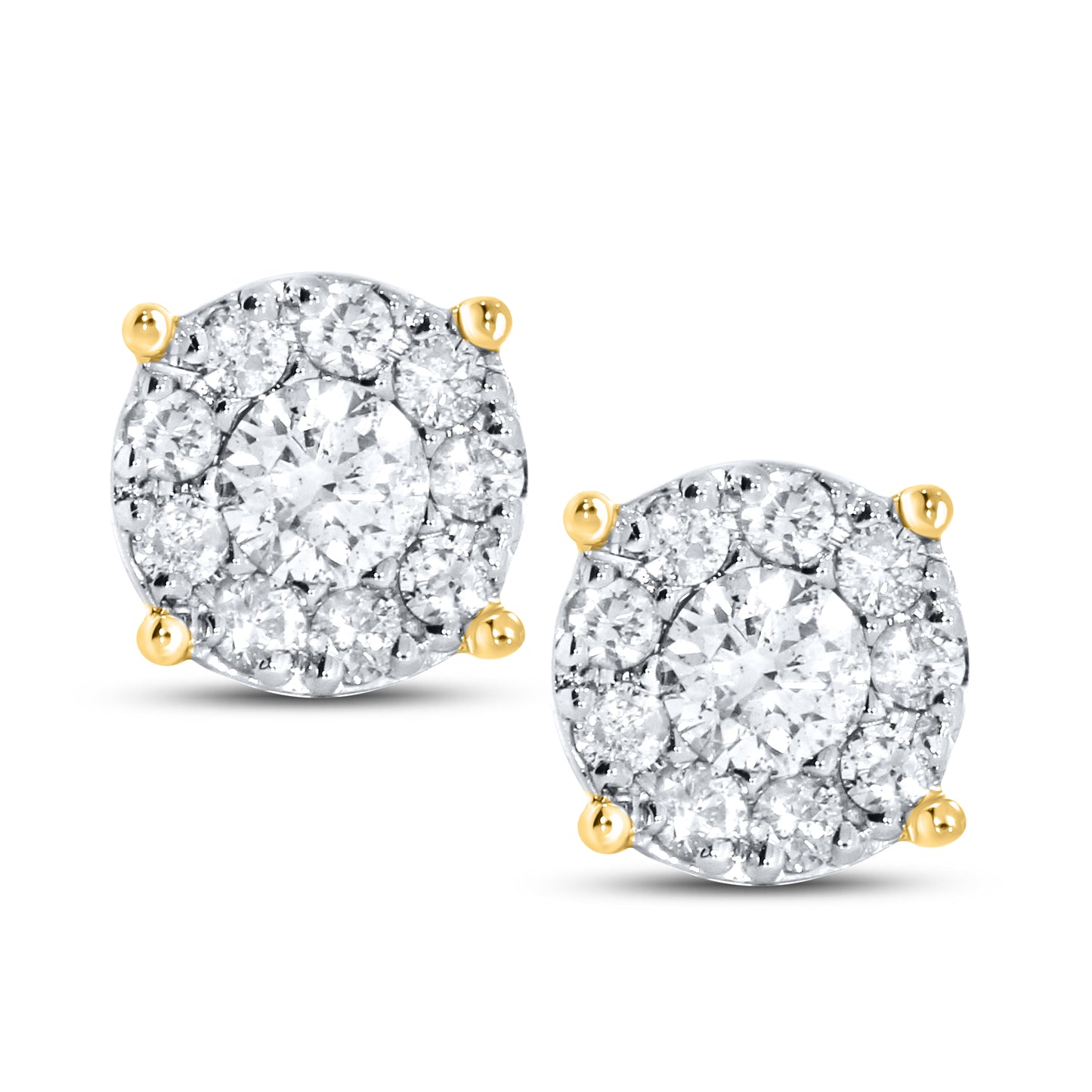 10kt Yellow Gold 0.37 CTW Natural Diamond Earrings