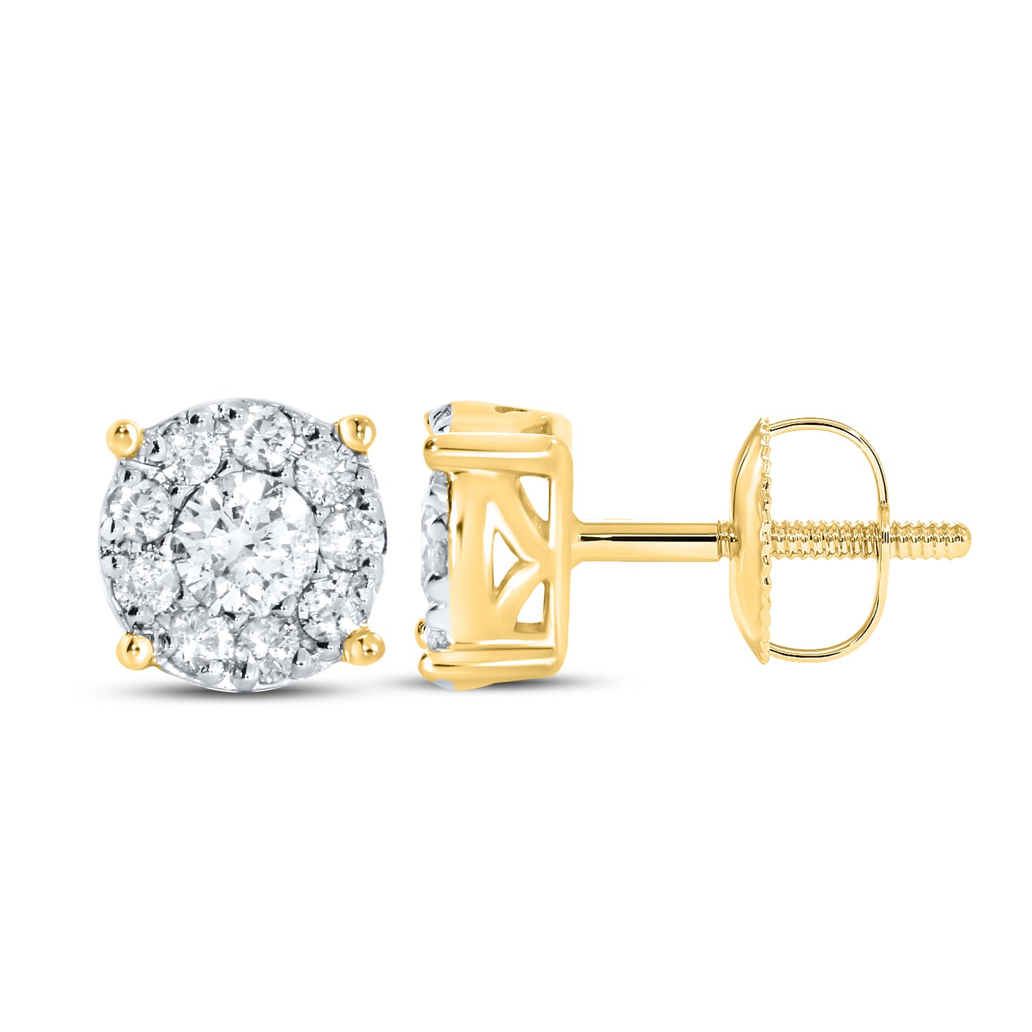 10kt Yellow Gold 0.37 CTW Natural Diamond Earrings