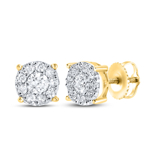 10kt Yellow Gold 0.37 CTW Natural Diamond Earrings