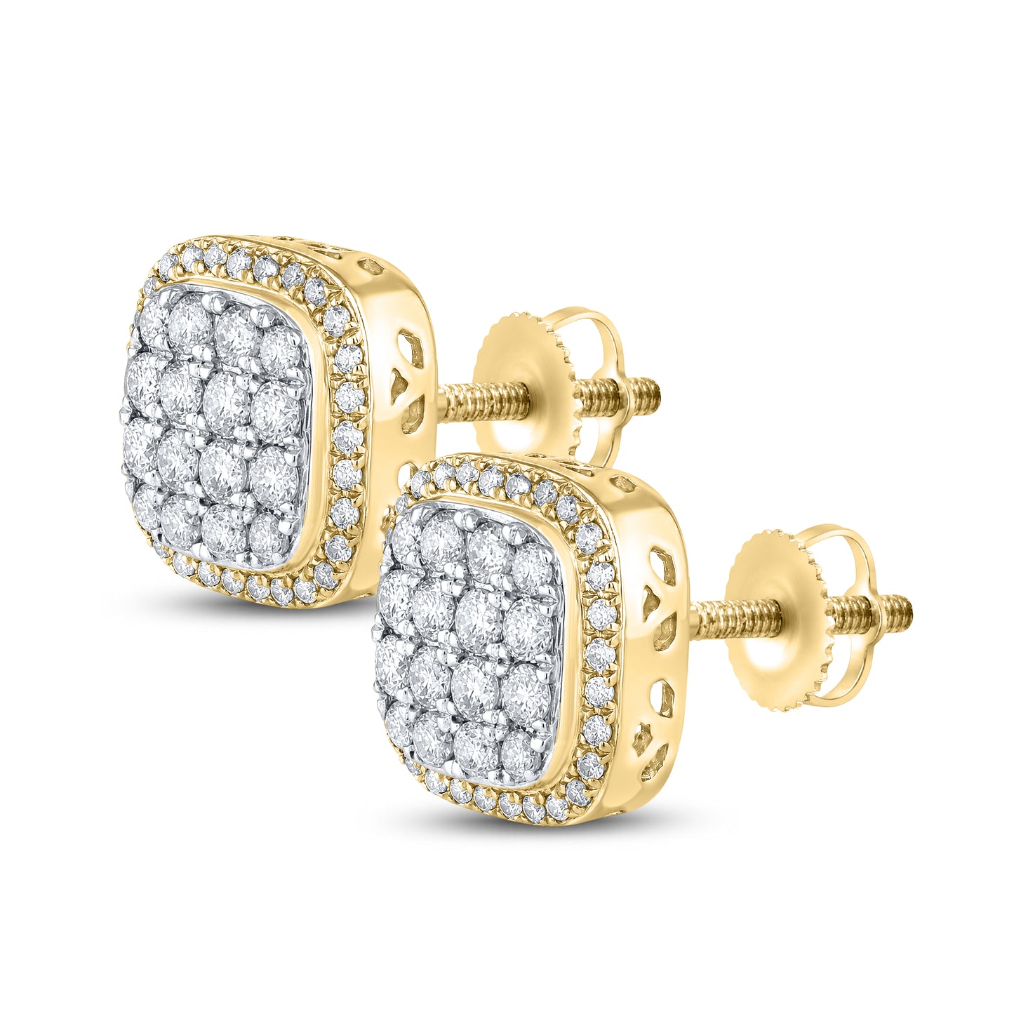 10kt Yellow Gold 0.79 CTW Natural Diamond Earrings