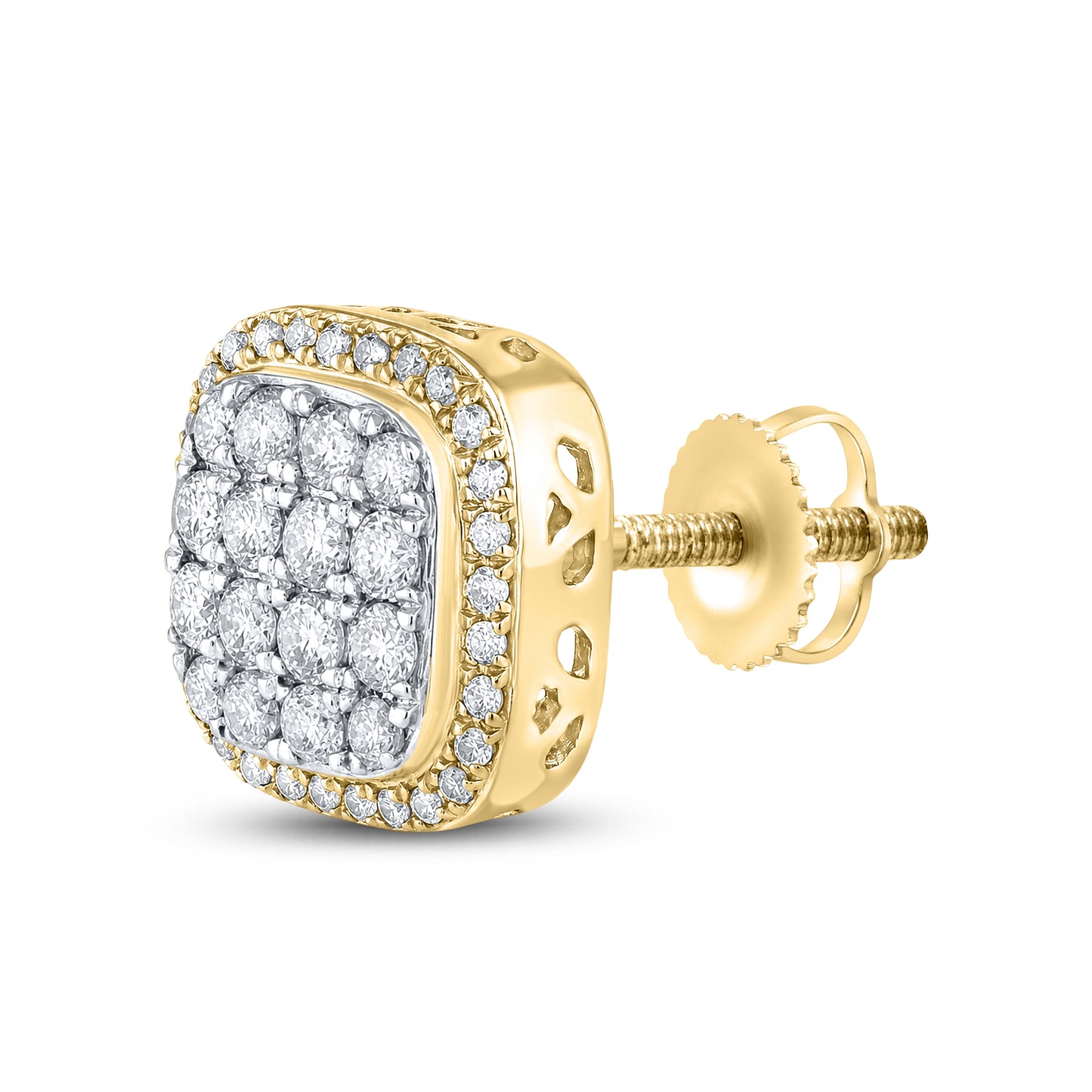 10kt Yellow Gold 0.79 CTW Natural Diamond Earrings