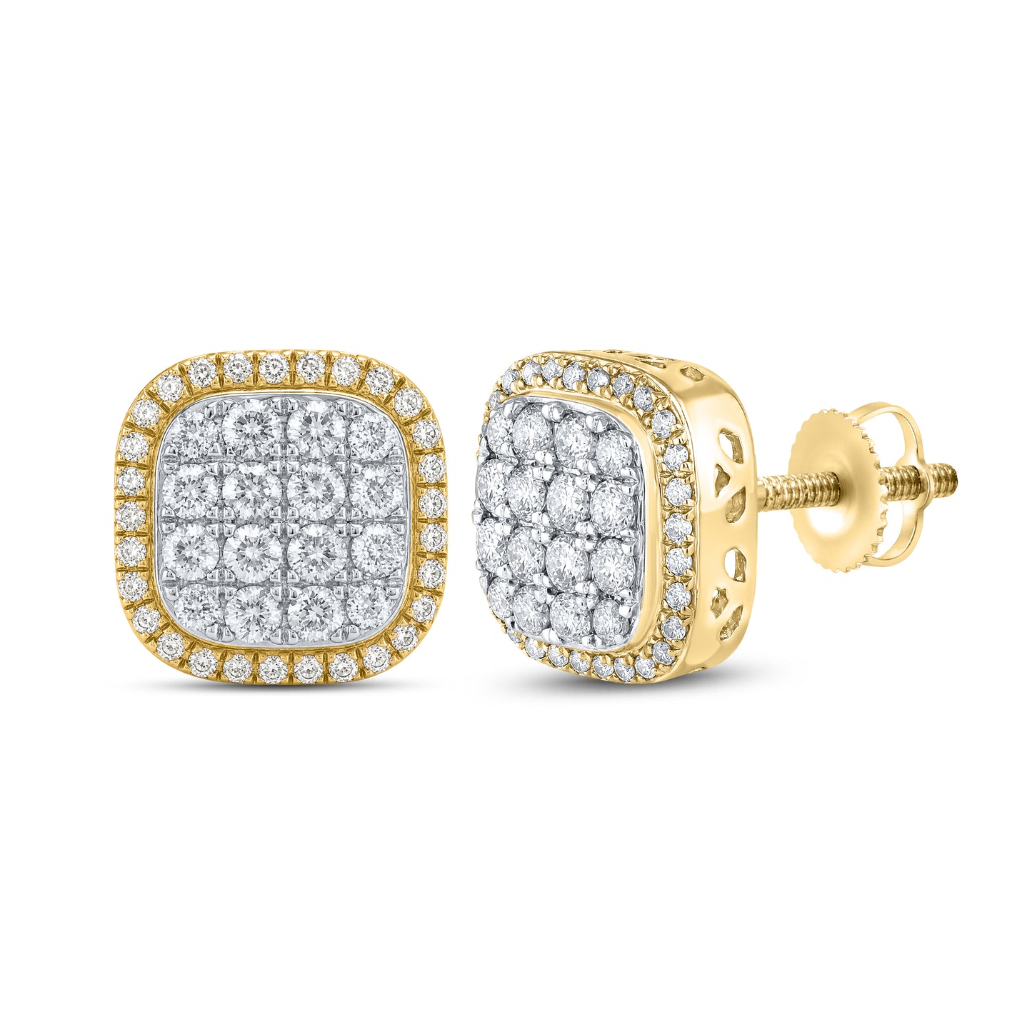 10kt Yellow Gold 0.79 CTW Natural Diamond Earrings