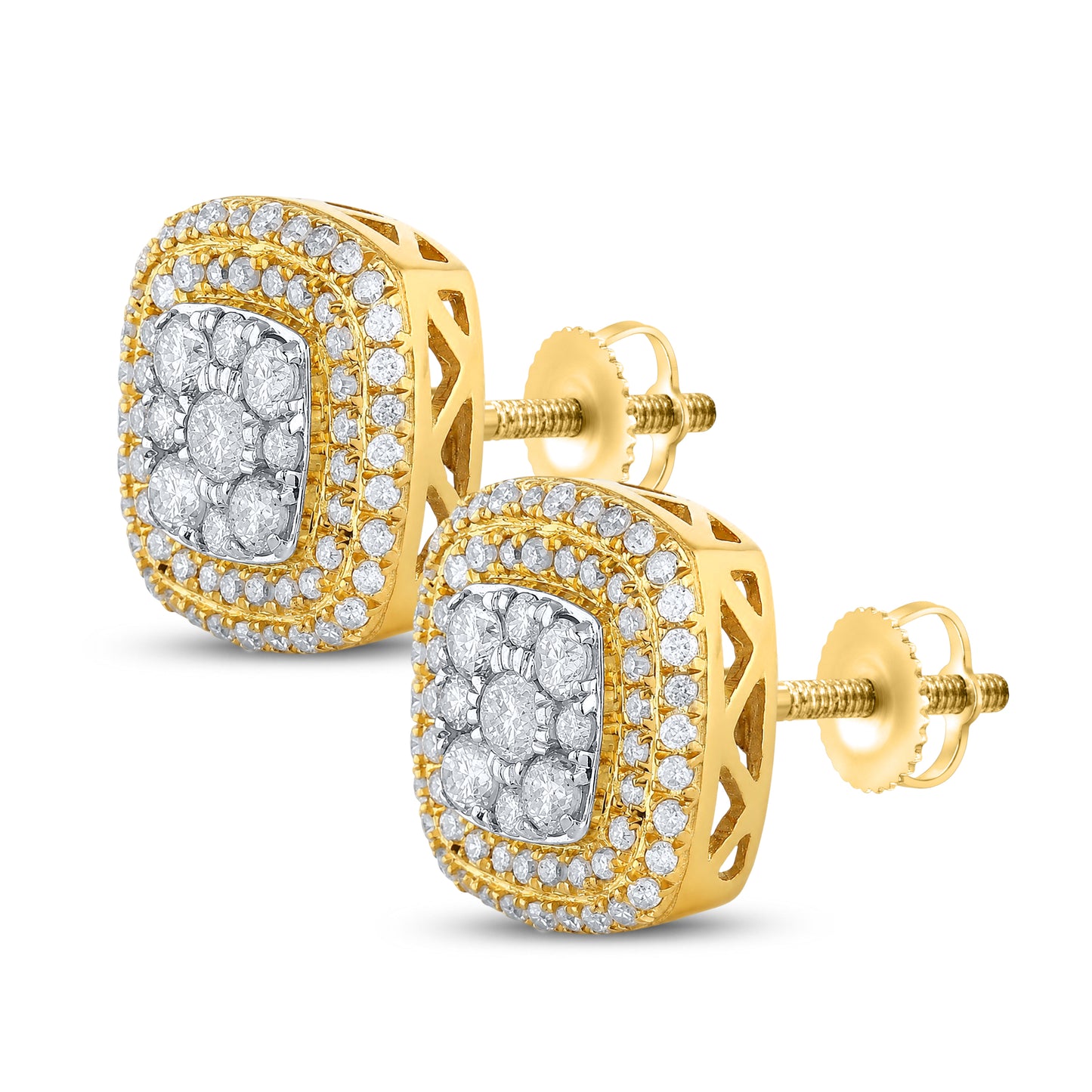 10kt Yellow Gold 0.77 CTW Natural Diamond Earrings
