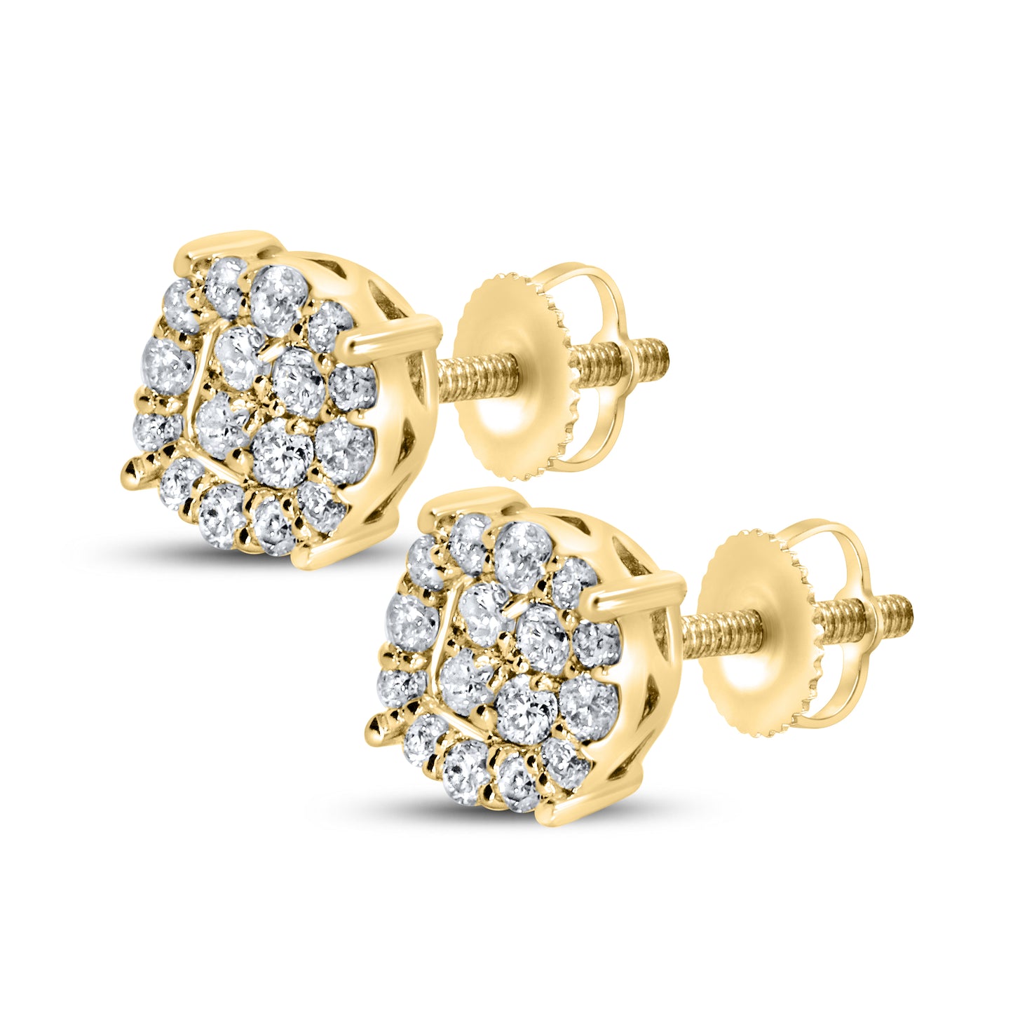 10kt Yellow Gold 0.22 CTW Diamond Earrings
