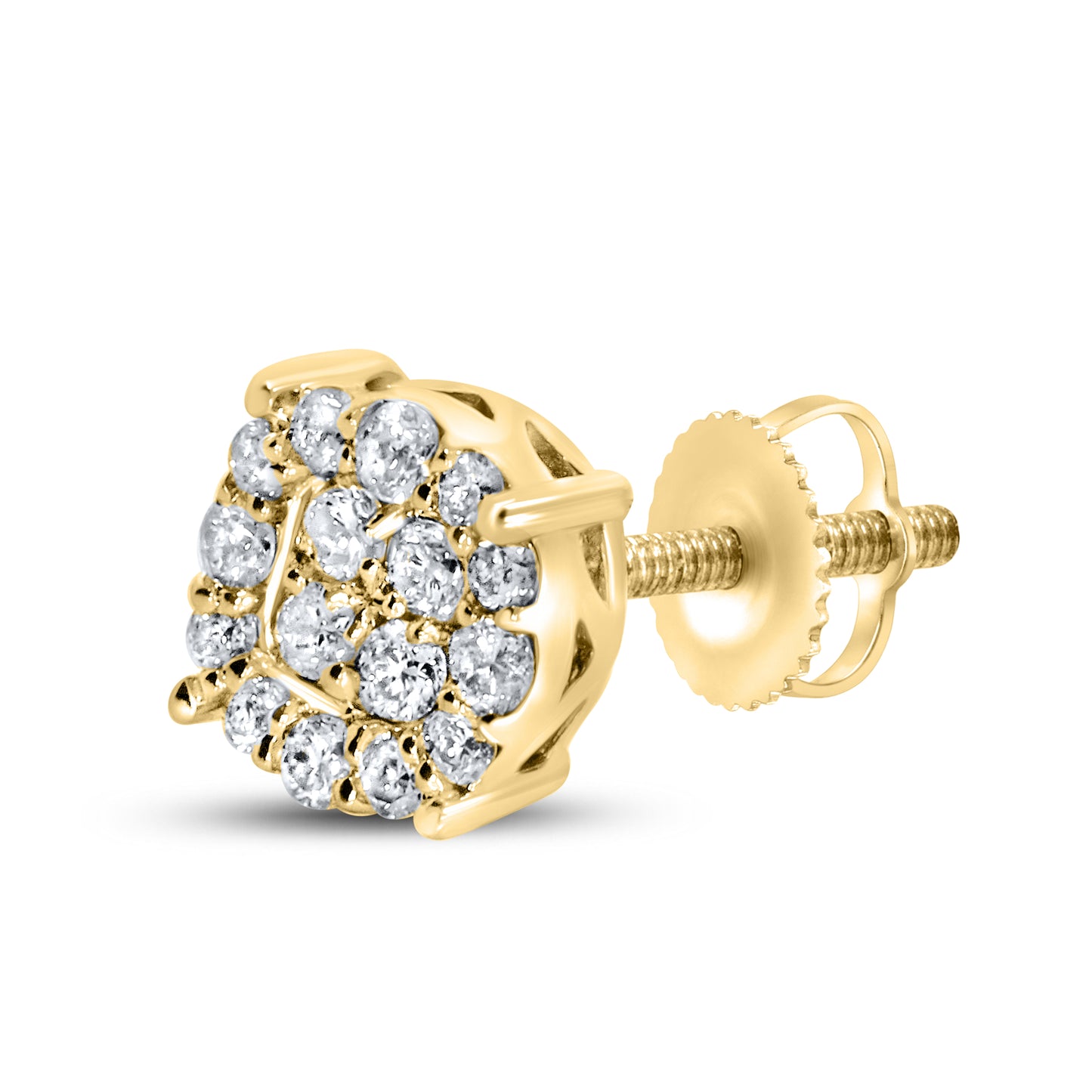 10kt Yellow Gold 0.22 CTW Diamond Earrings