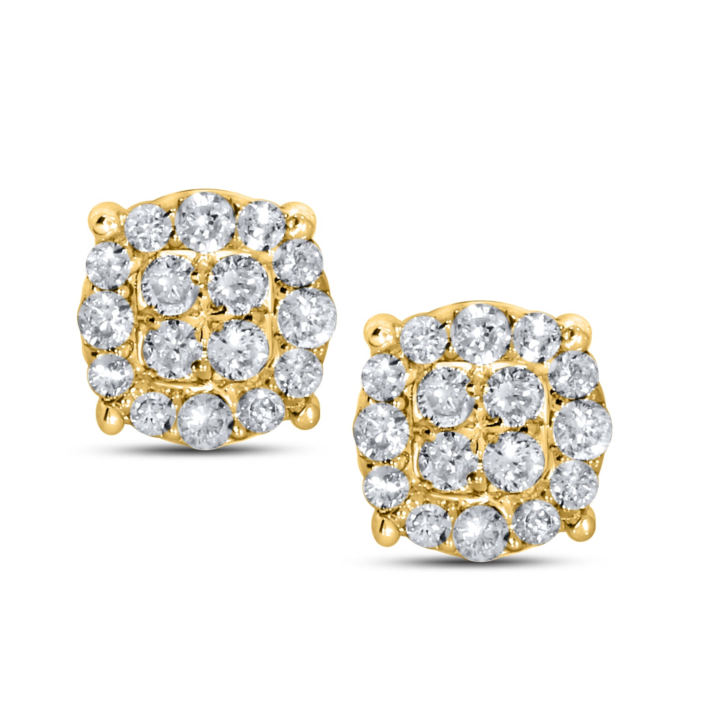 10kt Yellow Gold 0.22 CTW Diamond Earrings