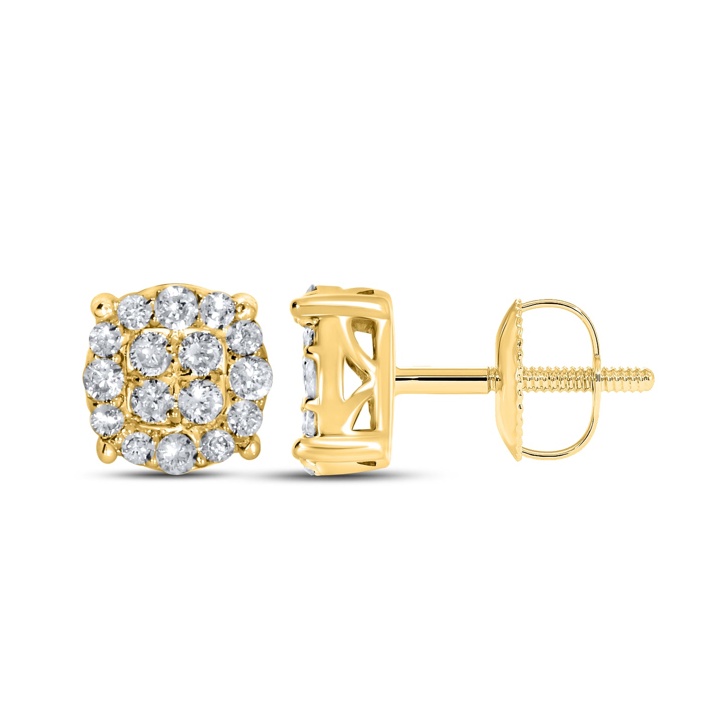 10kt Yellow Gold 0.22 CTW Diamond Earrings