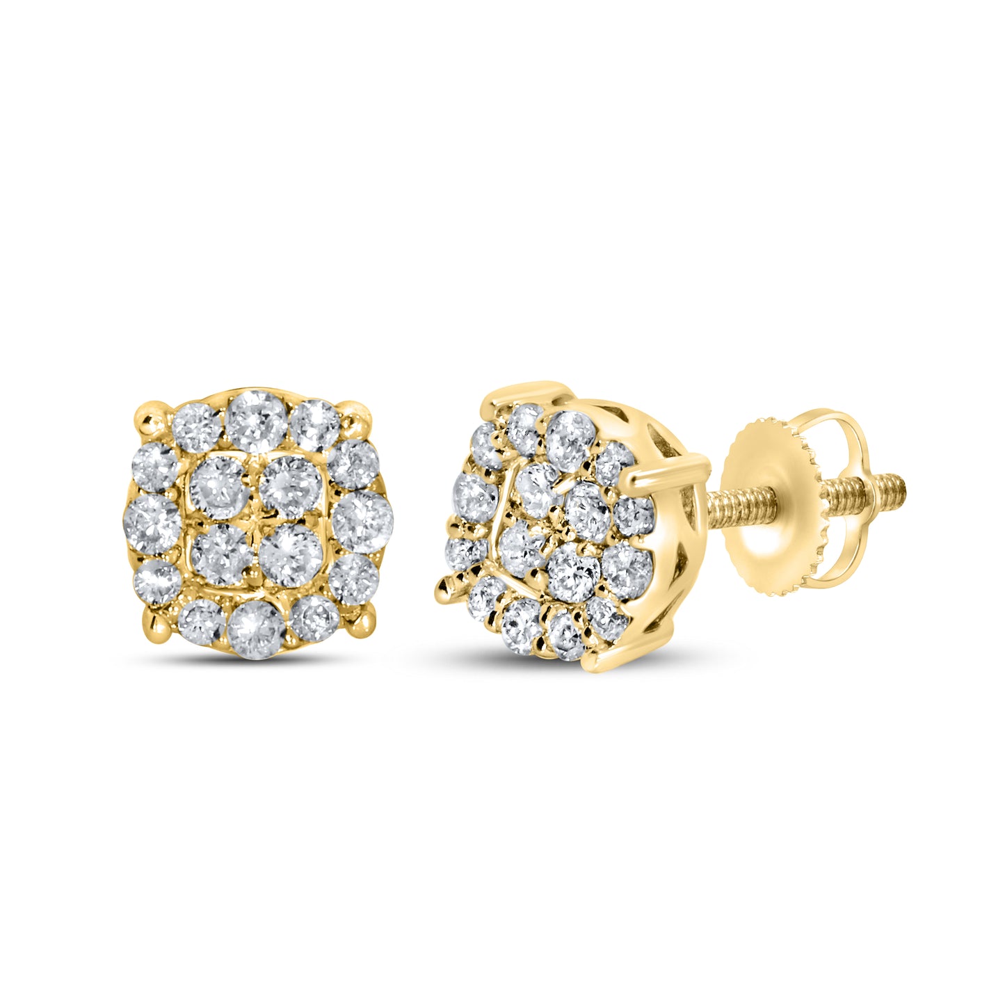 10kt Yellow Gold 0.22 CTW Diamond Earrings