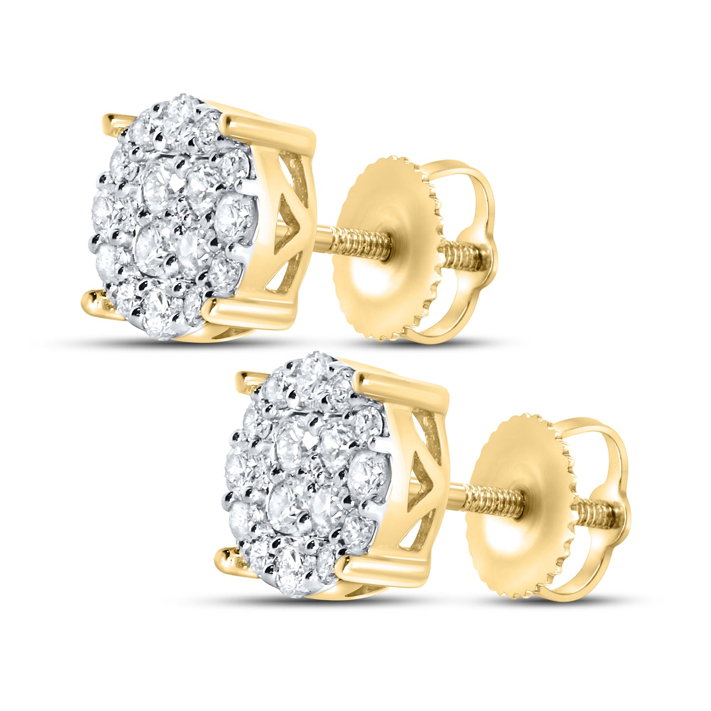 10kt Yellow Gold 0.49 CTW Natural Diamond Earrings