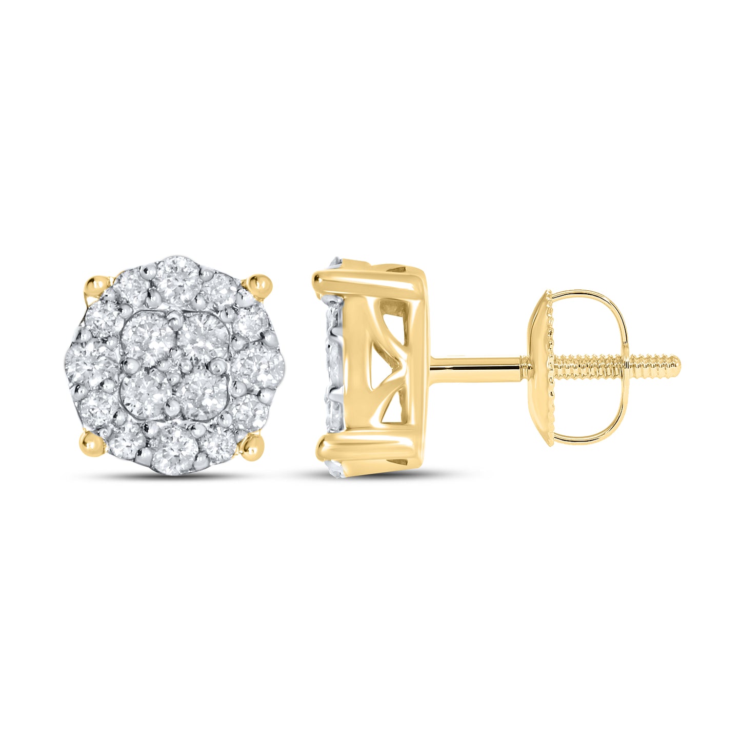 10kt Yellow Gold 0.49 CTW Natural Diamond Earrings