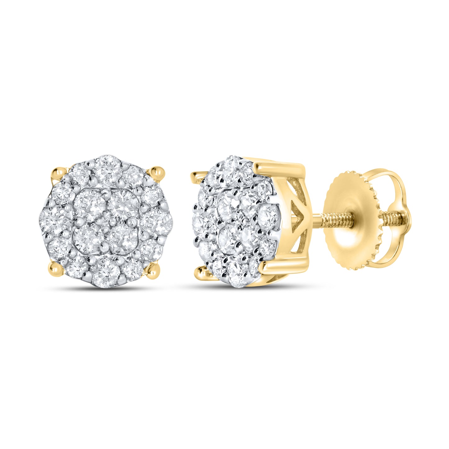 10kt Yellow Gold 0.49 CTW Natural Diamond Earrings