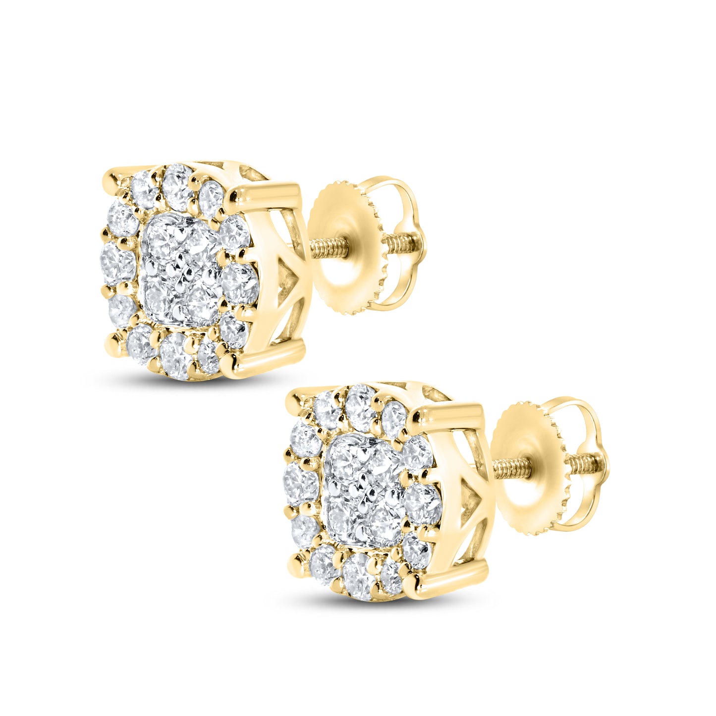 10kt Yellow Gold 0.76 CTW Natural Diamond Earrings