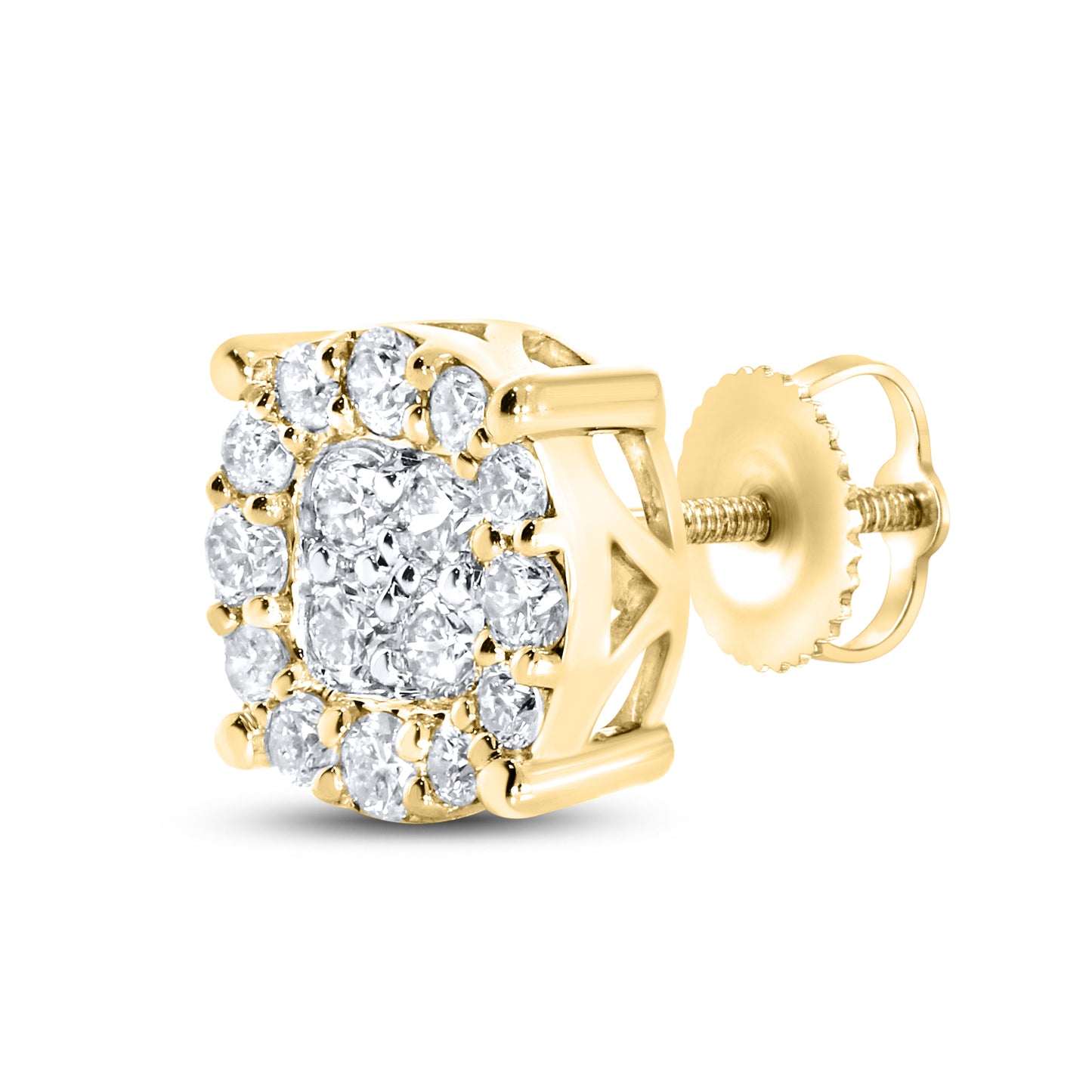 10kt Yellow Gold 0.76 CTW Natural Diamond Earrings