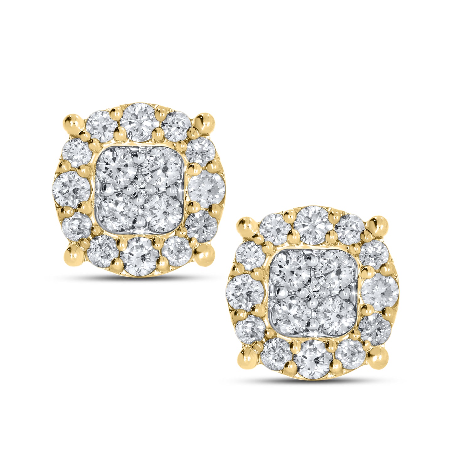 10kt Yellow Gold 0.76 CTW Natural Diamond Earrings