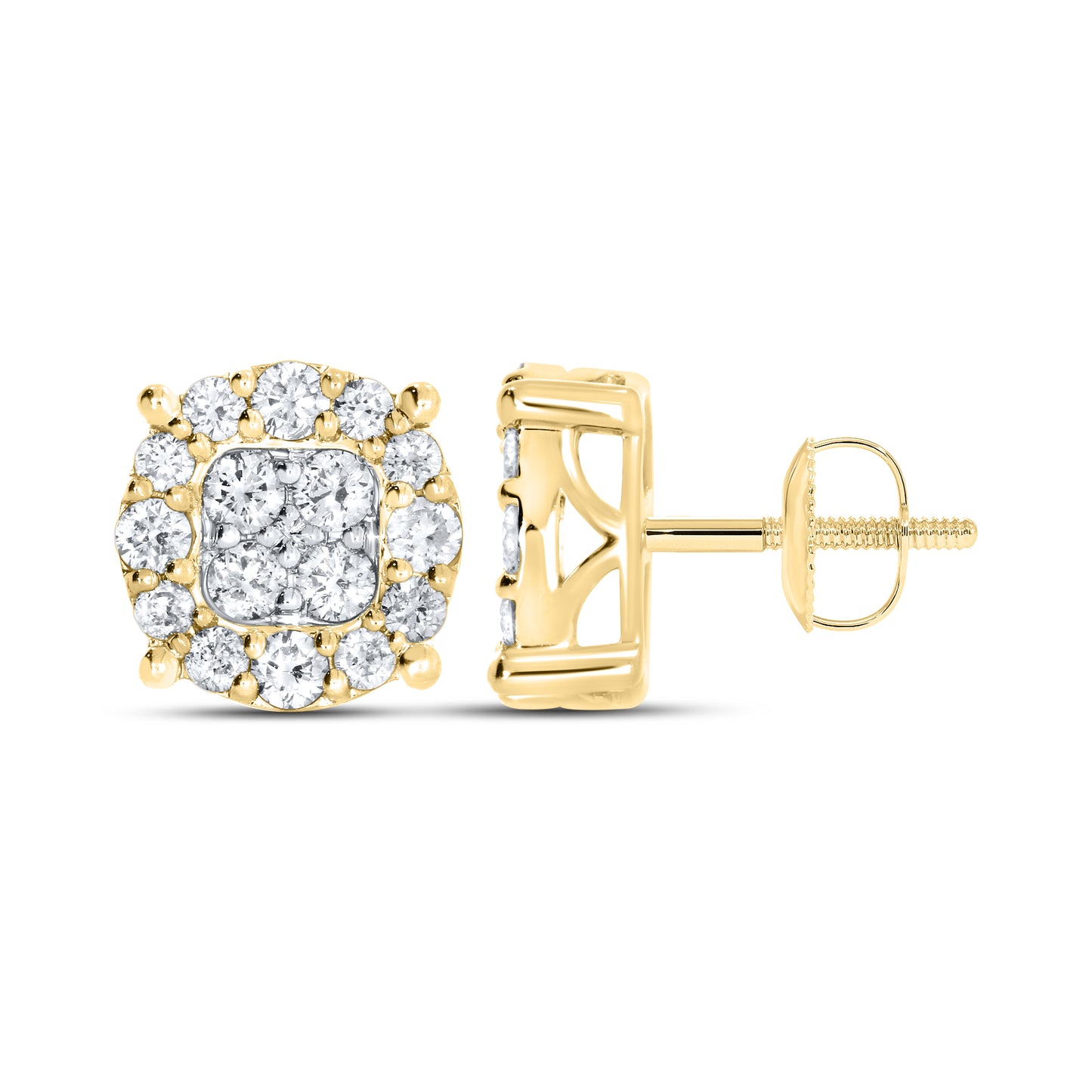 10kt Yellow Gold 0.76 CTW Natural Diamond Earrings