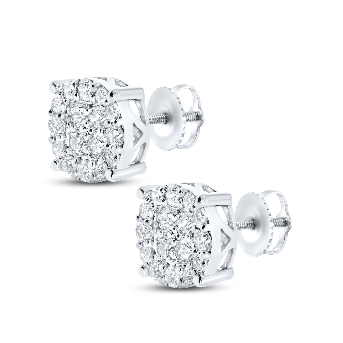 10kt white gold 0.77ctw  Diamond Earrings