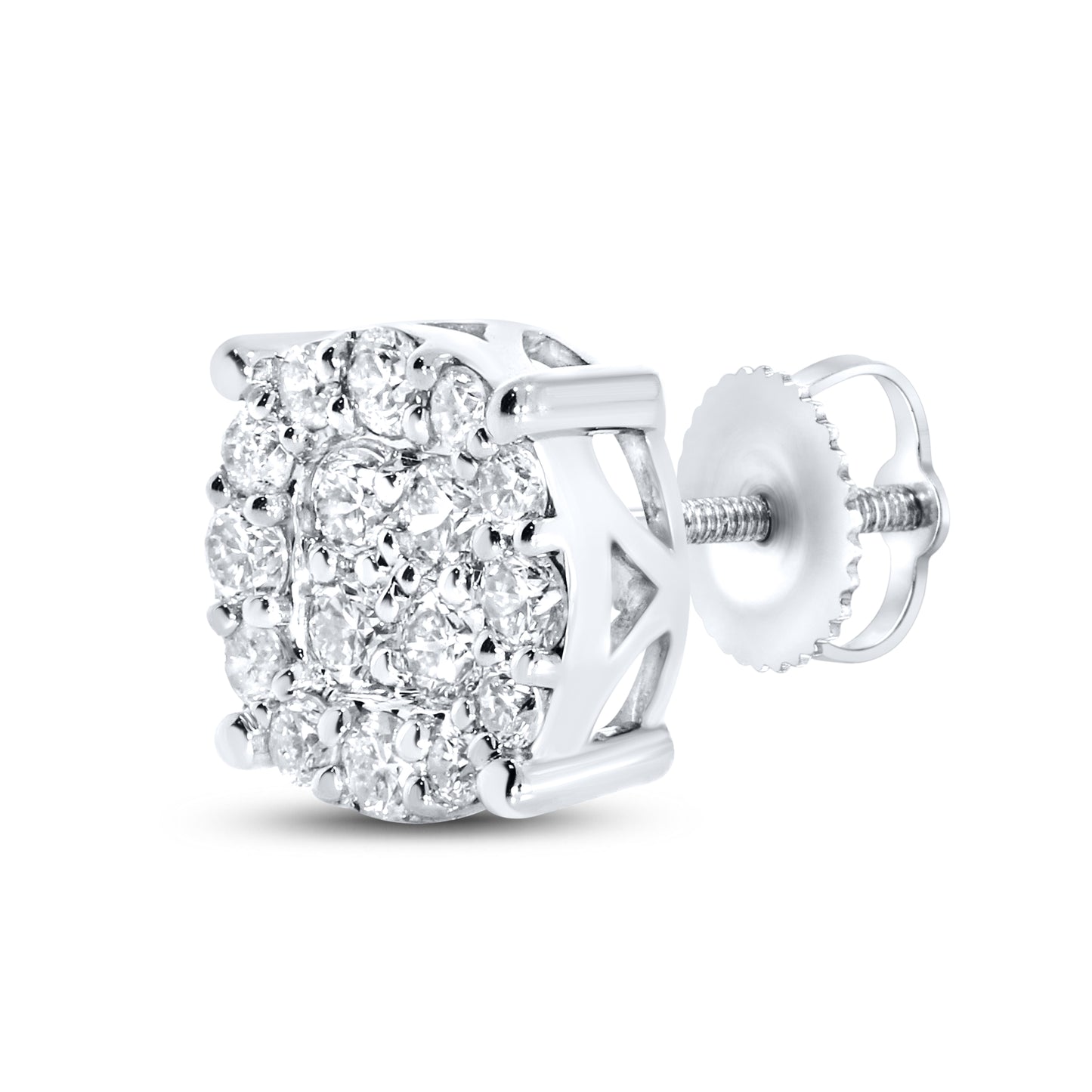 10kt white gold 0.77ctw  Diamond Earrings