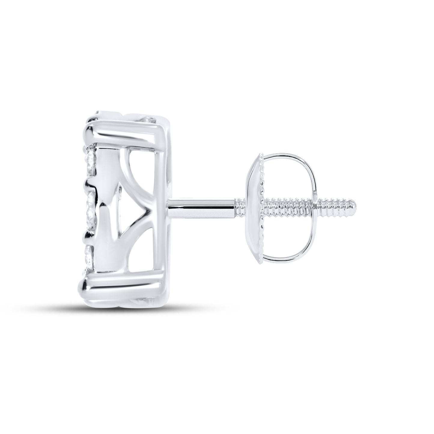 10kt white gold 0.77ctw  Diamond Earrings