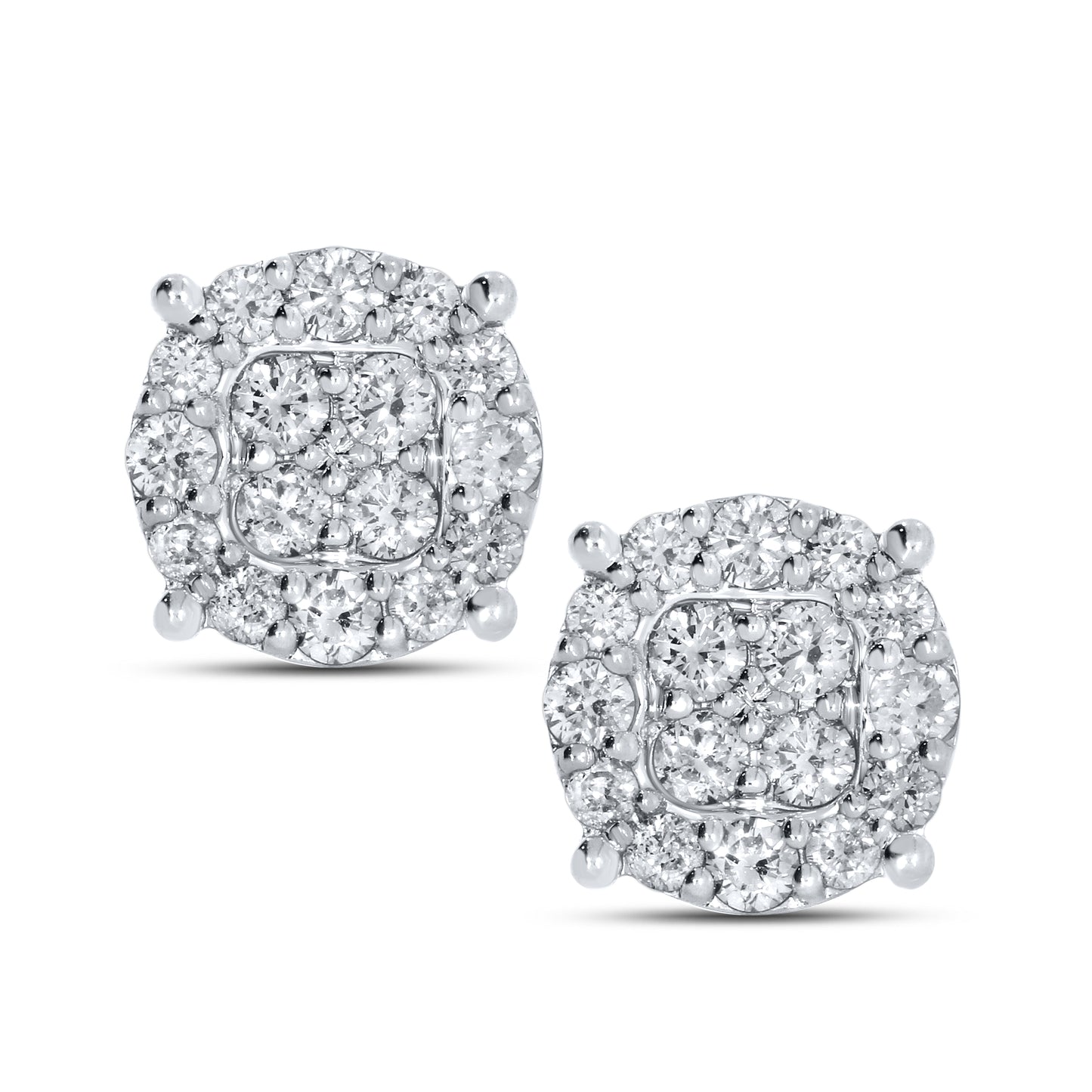 10kt white gold 0.77ctw  Diamond Earrings