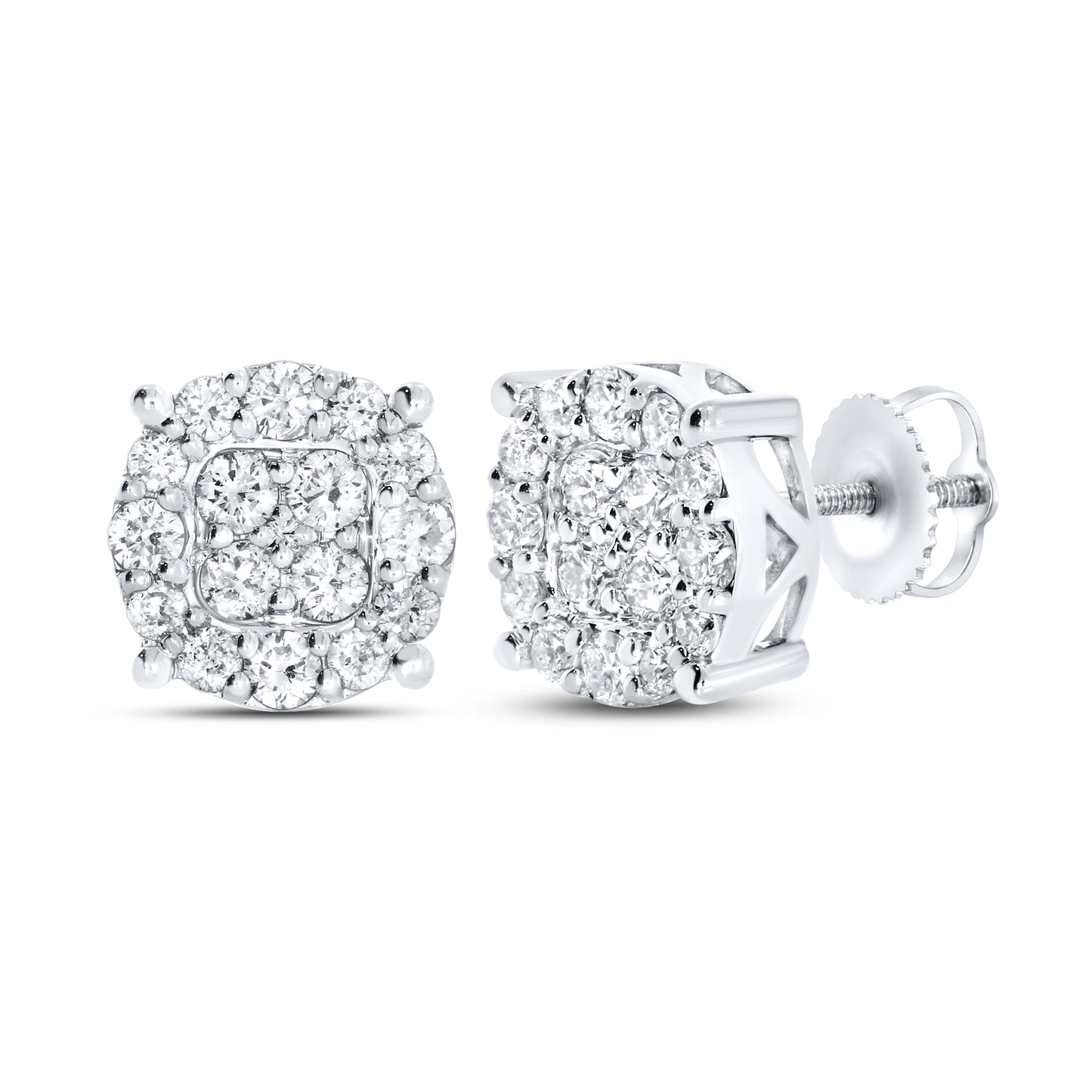 10kt white gold 0.77ctw  Diamond Earrings