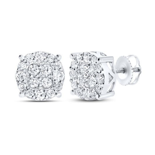 10kt white gold 0.77ctw  Diamond Earrings