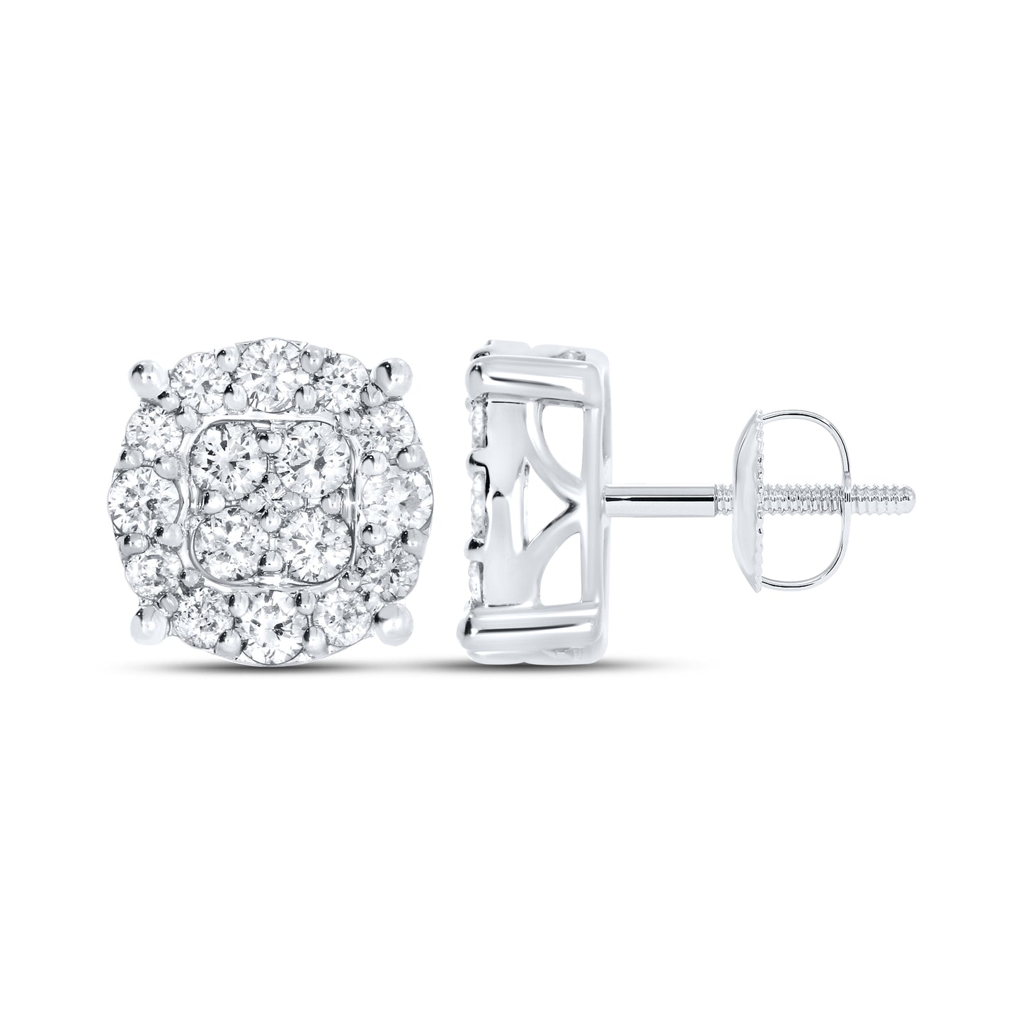 10kt white gold 0.77ctw  Diamond Earrings