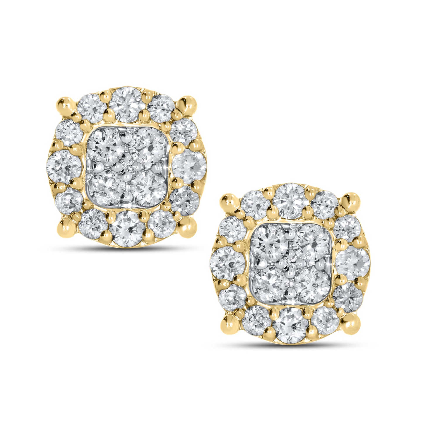 10kt Yellow Gold 1.04 CTW Natural Diamond Earrings