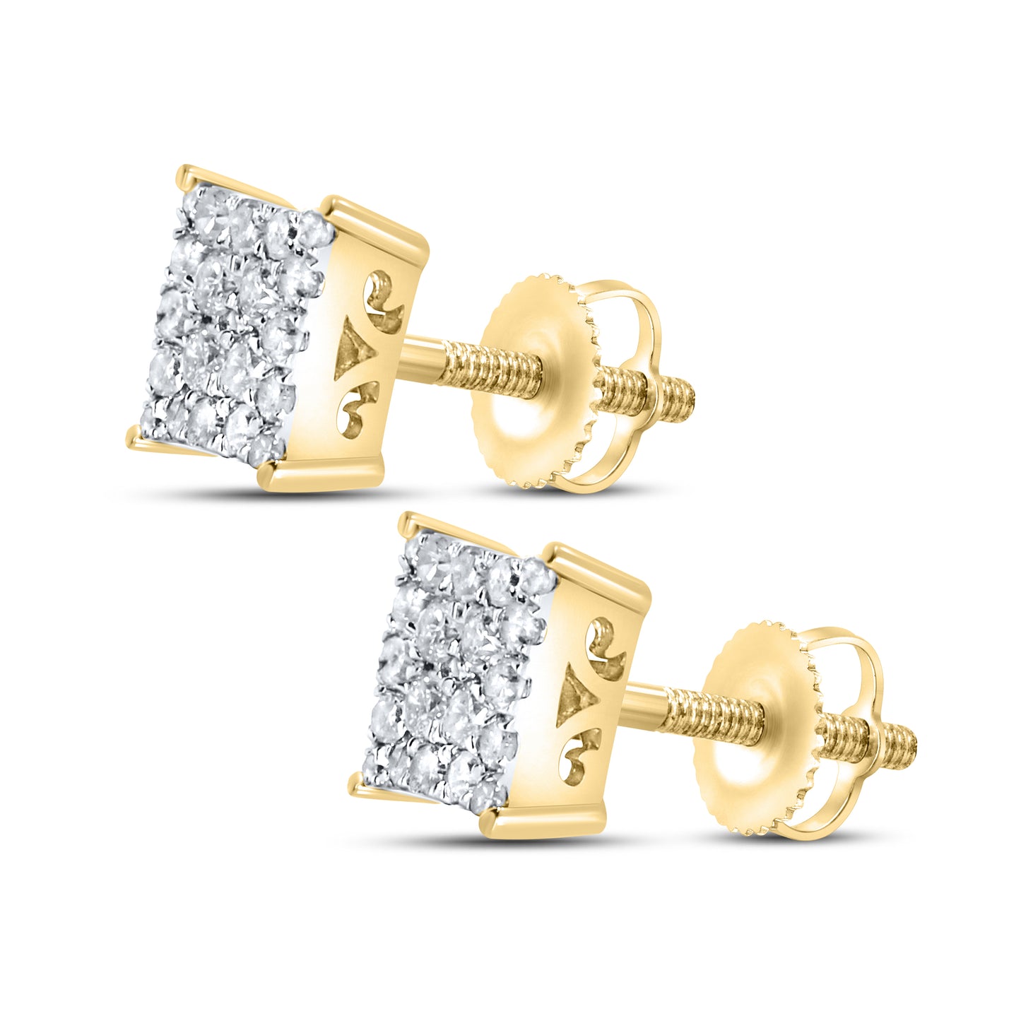 10kt Yellow Gold 0.25 CTW Natural Diamond Earrings