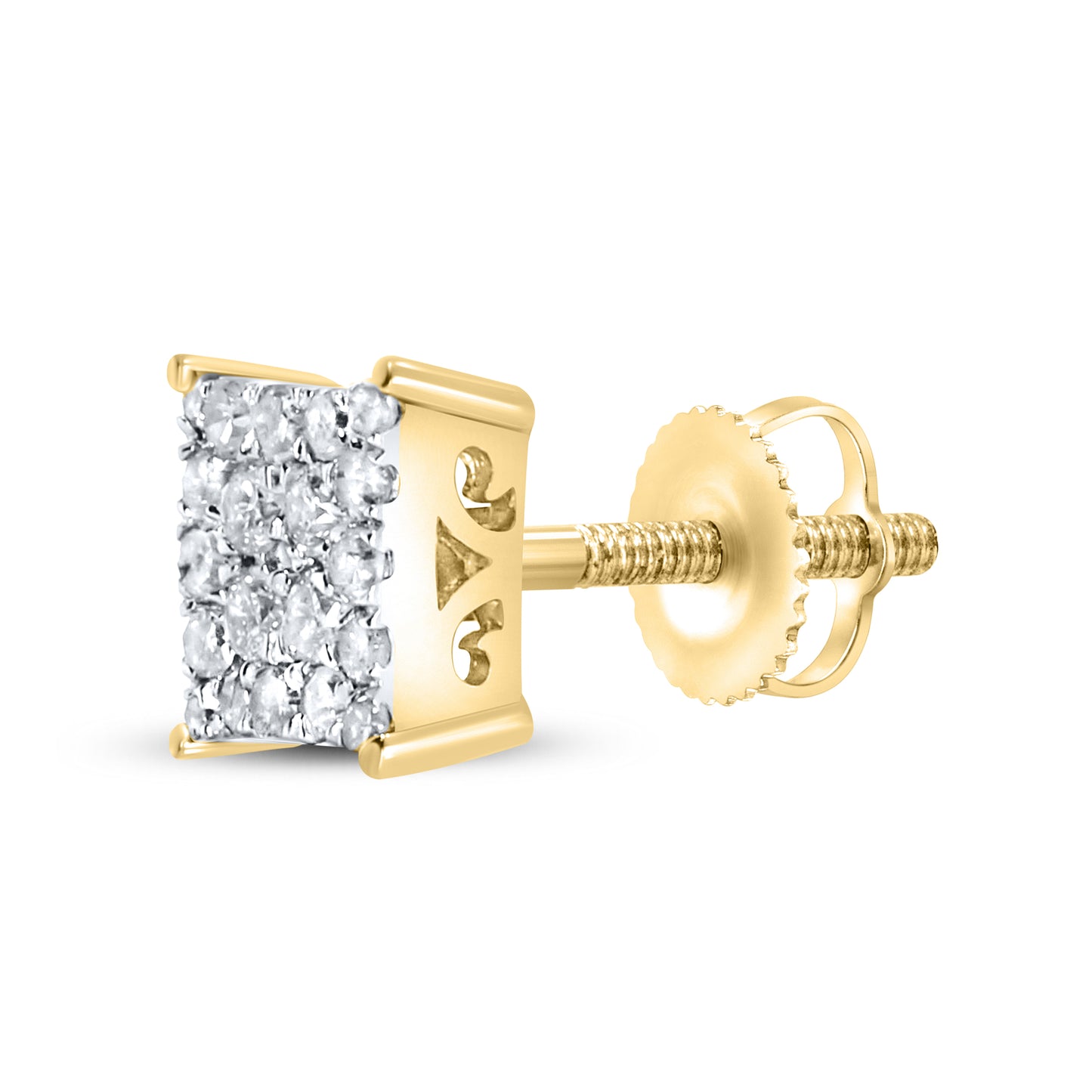 10kt Yellow Gold 0.25 CTW Natural Diamond Earrings