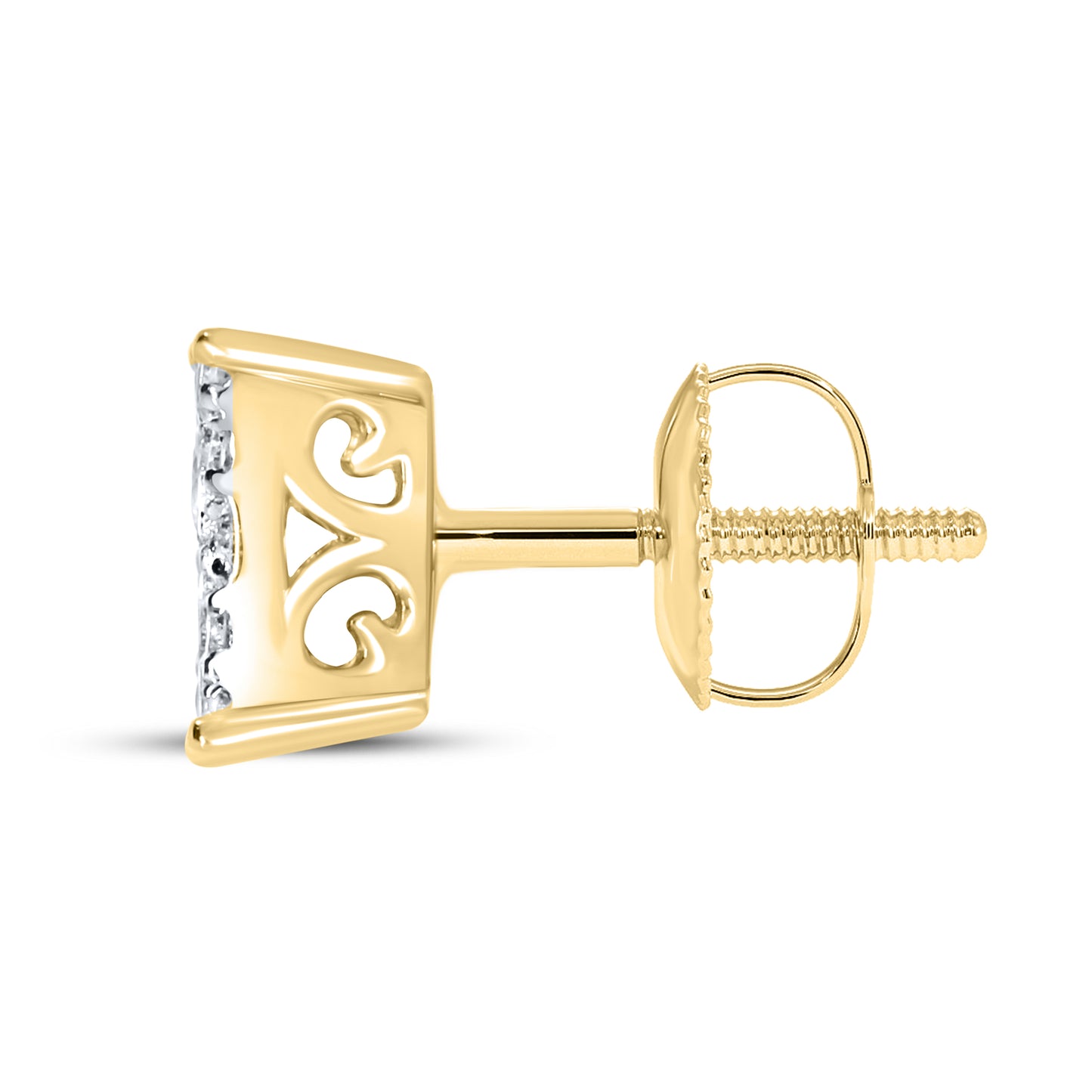 10kt Yellow Gold 0.25 CTW Natural Diamond Earrings