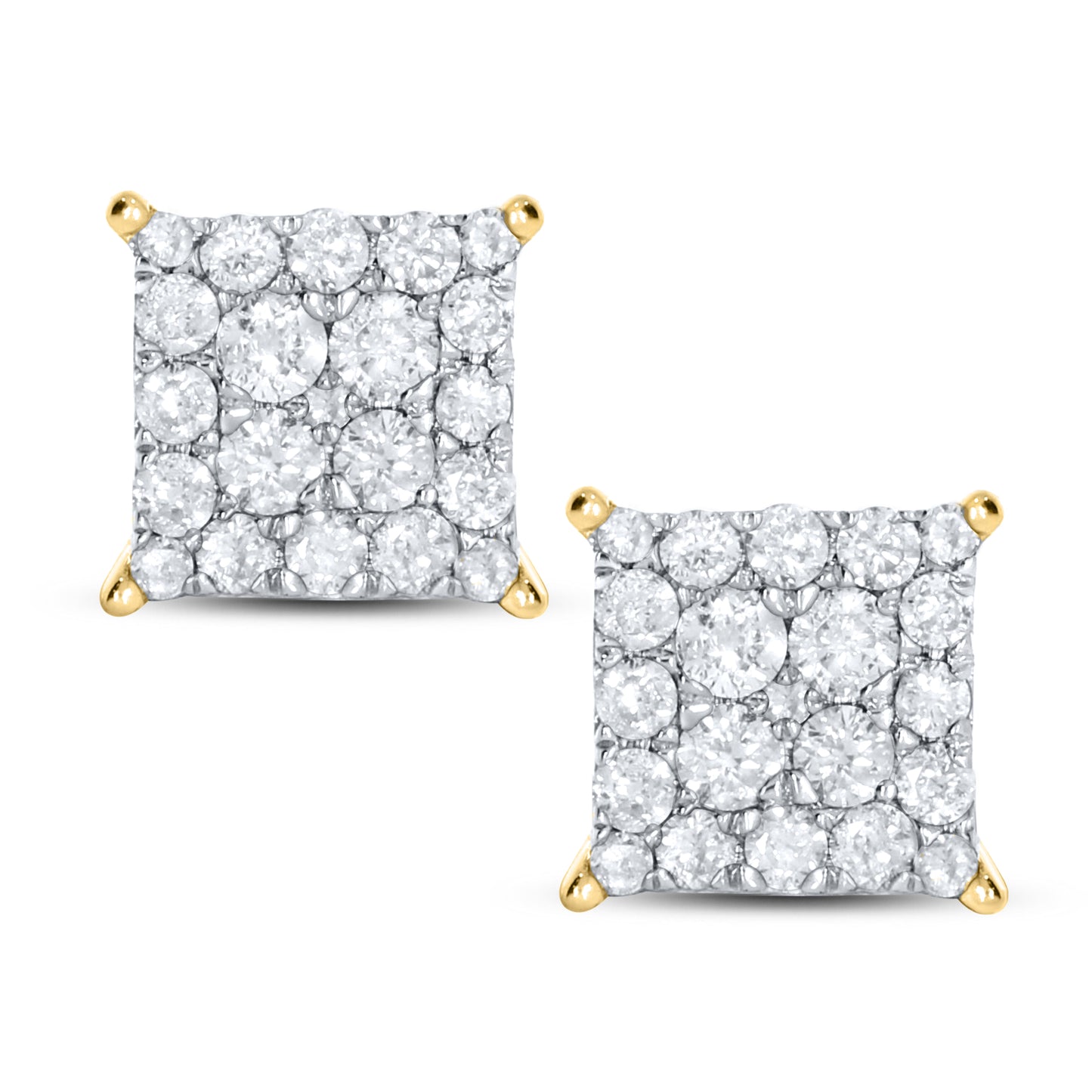 10kt Yellow Gold 0.25 CTW Natural Diamond Earrings