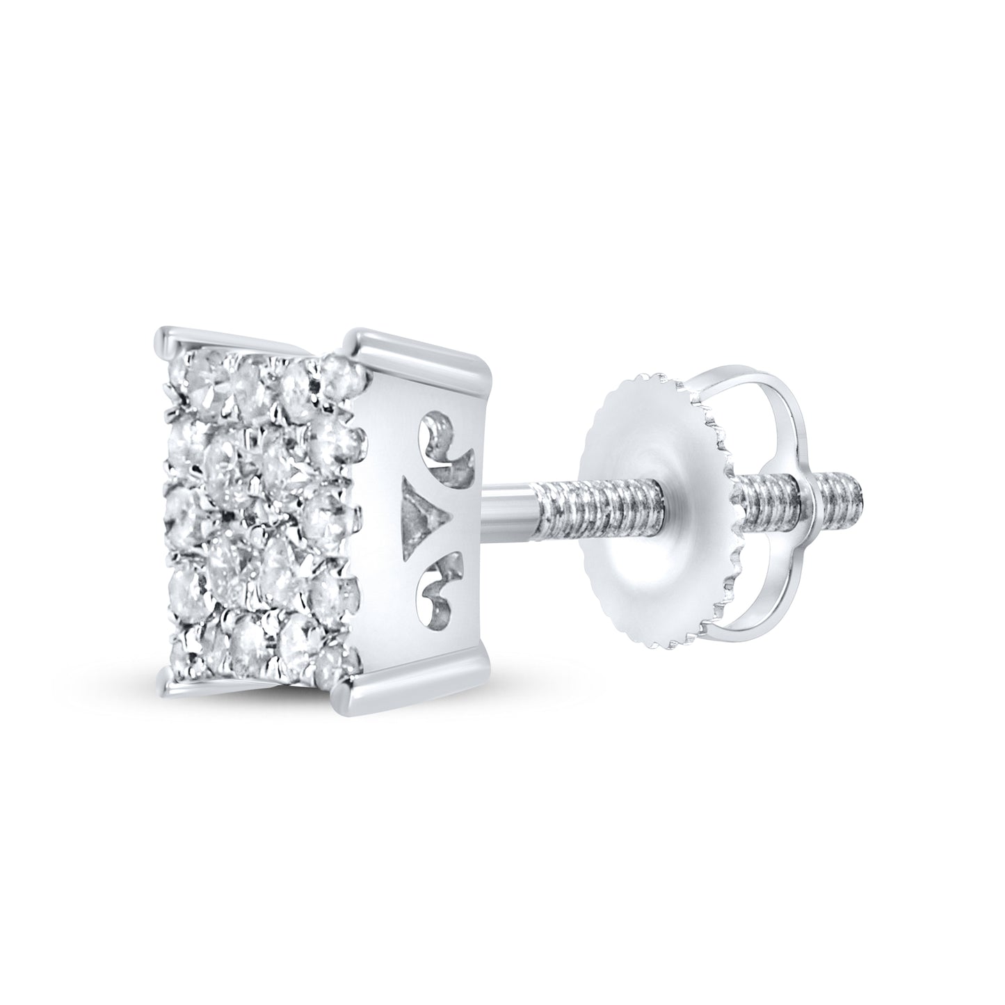 10kt White Gold 0.25 CTW Natural Diamond Earrings