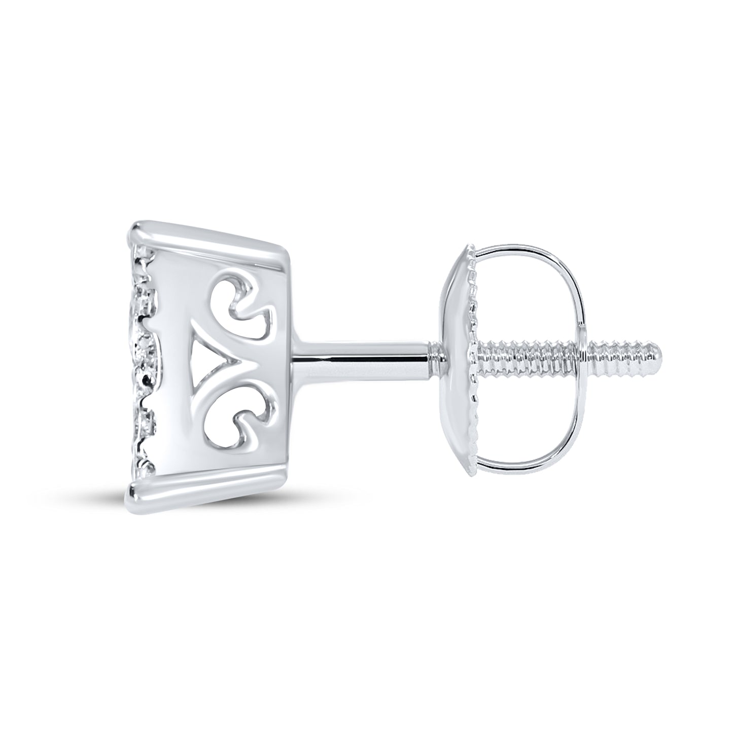 10kt White Gold 0.25 CTW Natural Diamond Earrings